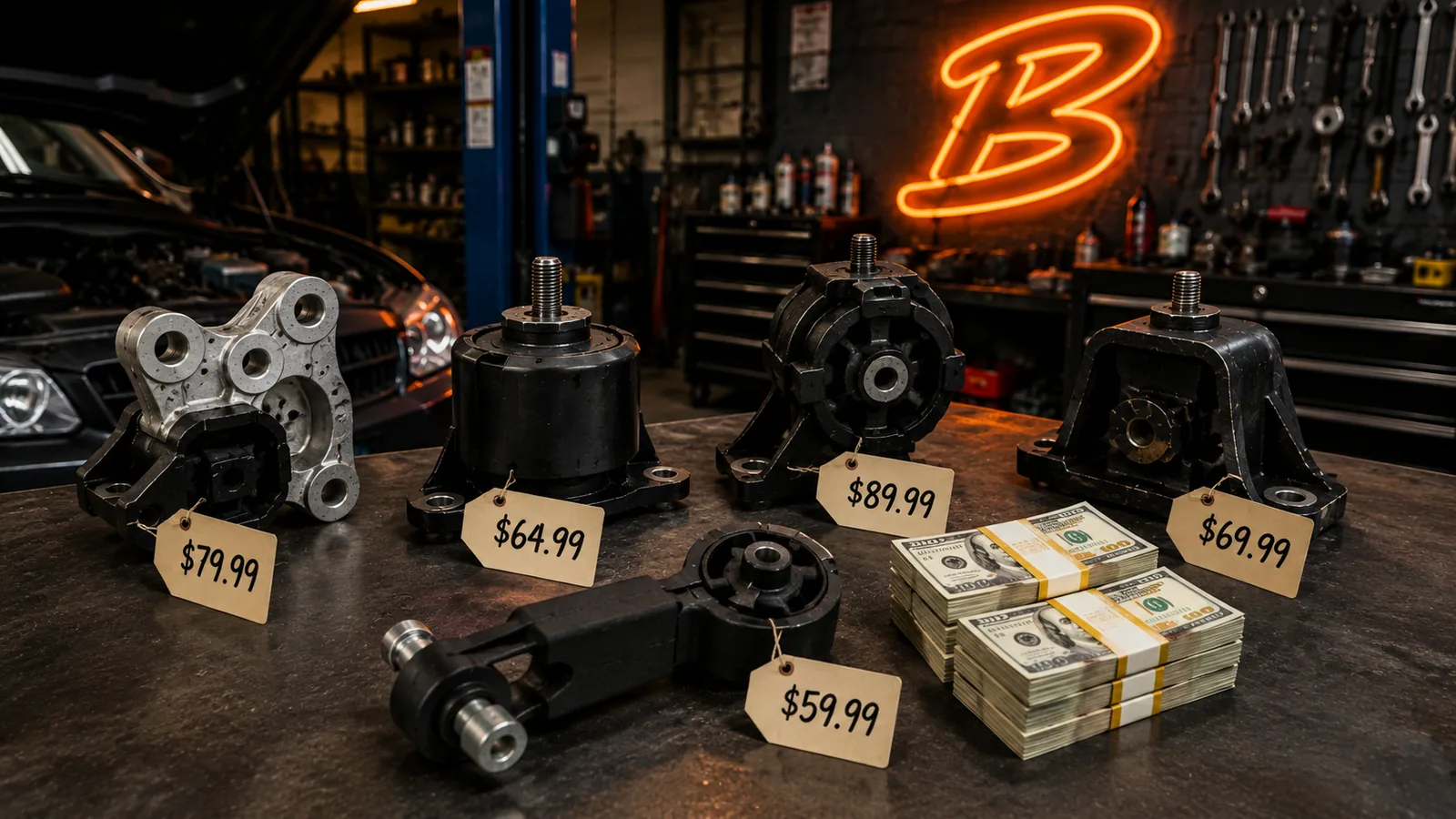 Motor Mount Replacement Cost in 2026: The Real Price Breakdown (Per Mount, DIY vs Shop)