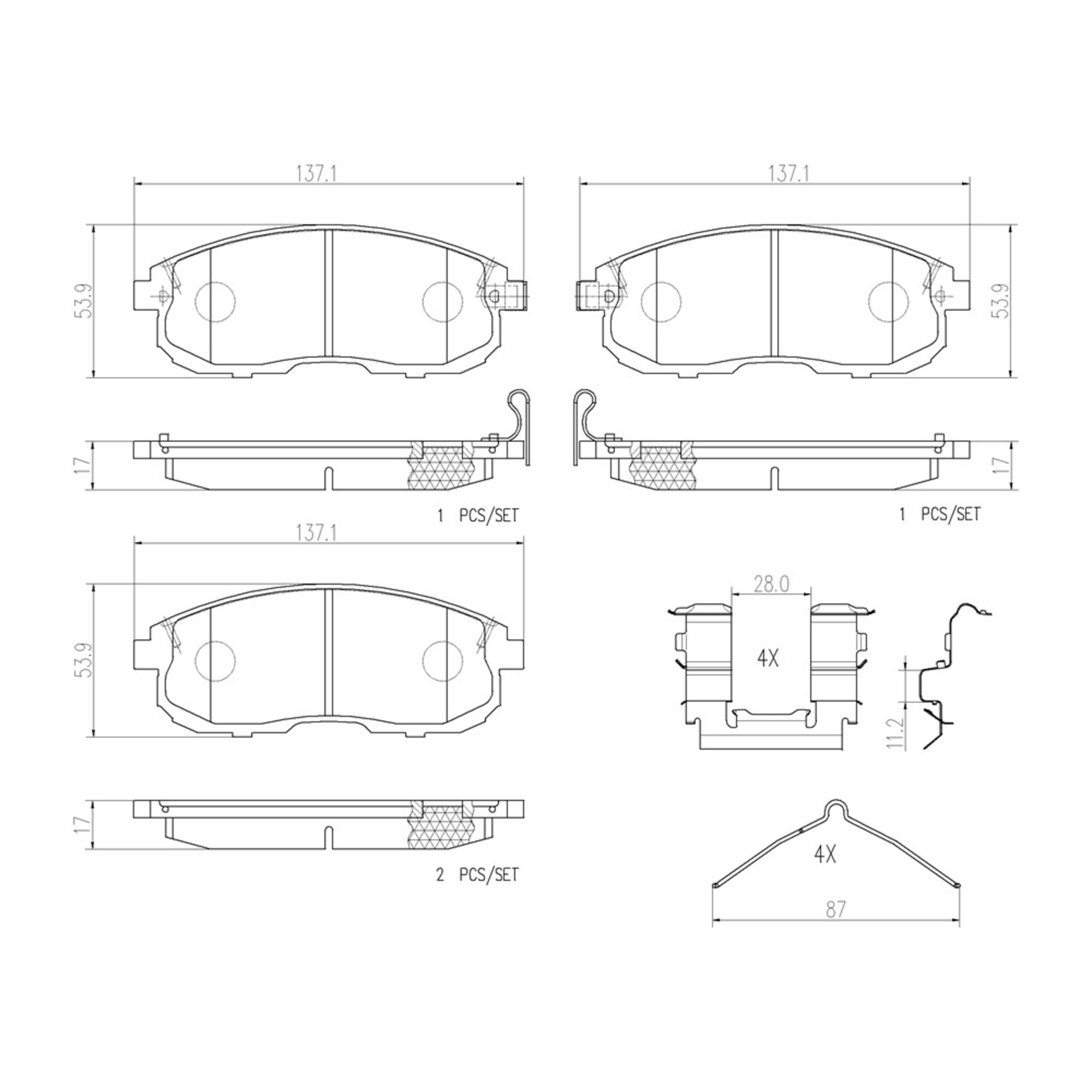 Brembo Front Ceramic Brake Pads P56021N - 3