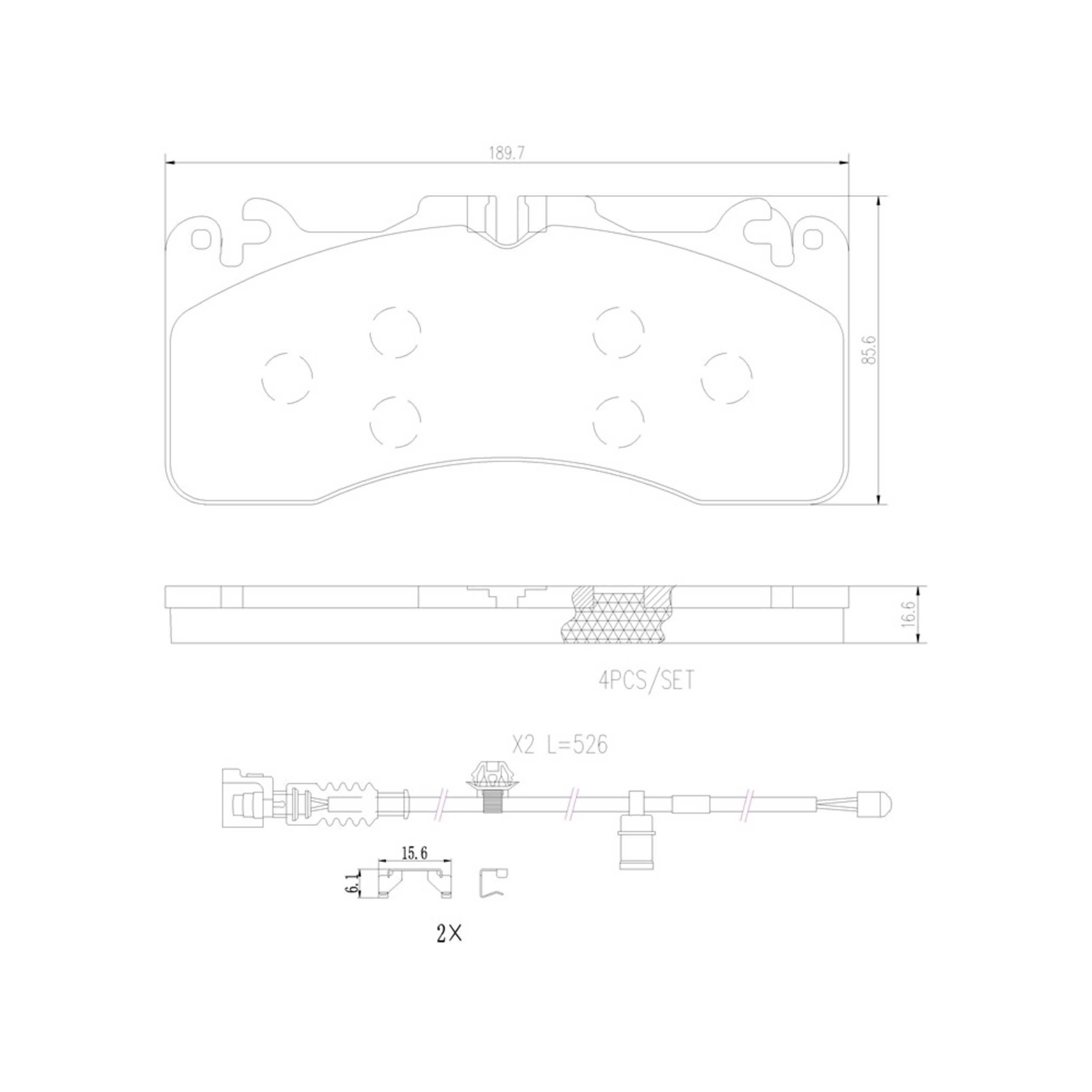 Brembo Front Ceramic Brake Pads P83154N - 4