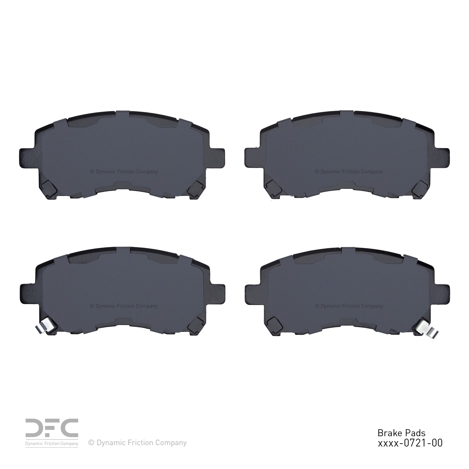 Dynamic Friction 5000 Advanced Brake Pads Without Hardware - 1551-0721-00 - Main Image