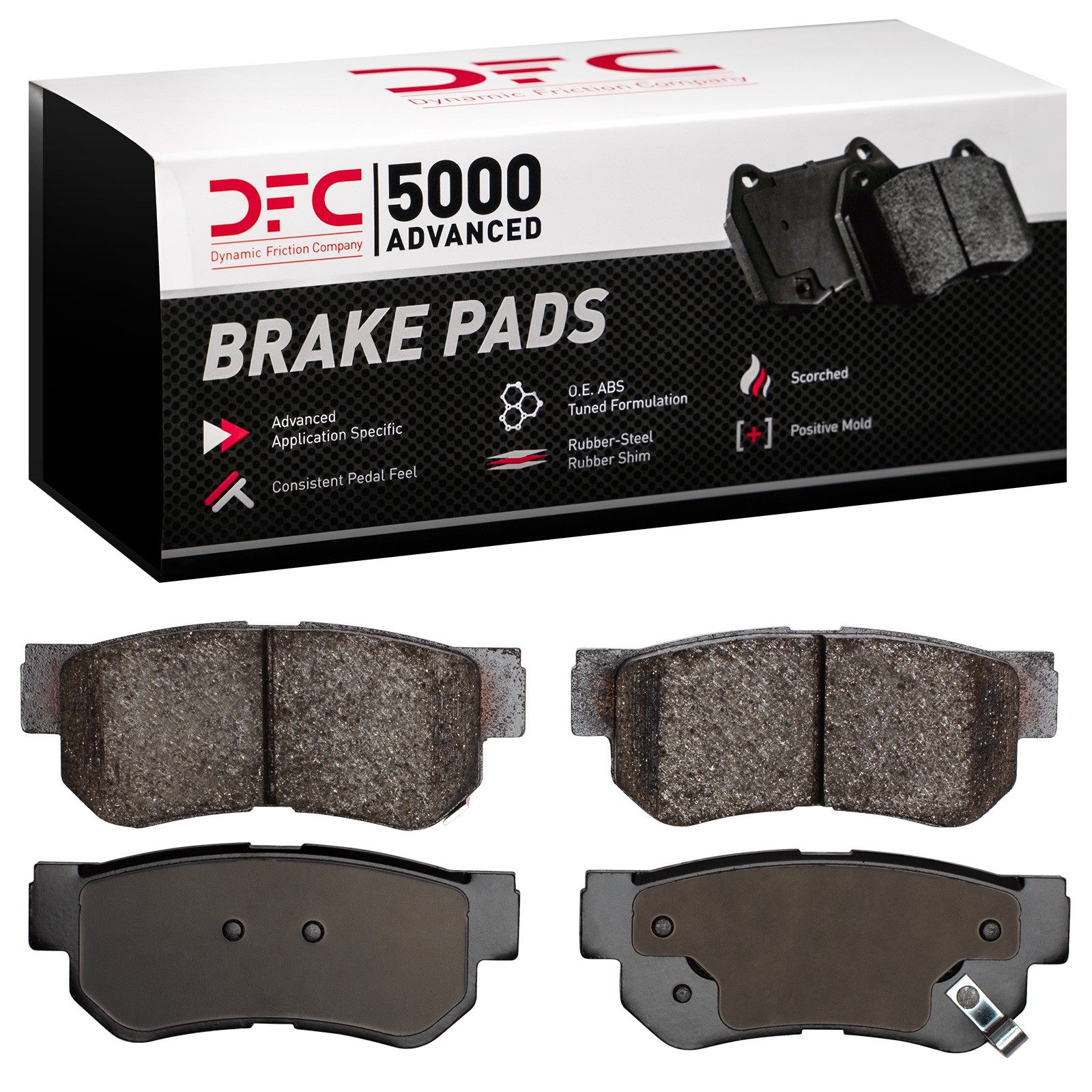 Dynamic Friction 5000 Advanced Brake Pads Without Hardware - 1551-0813-00 - 3