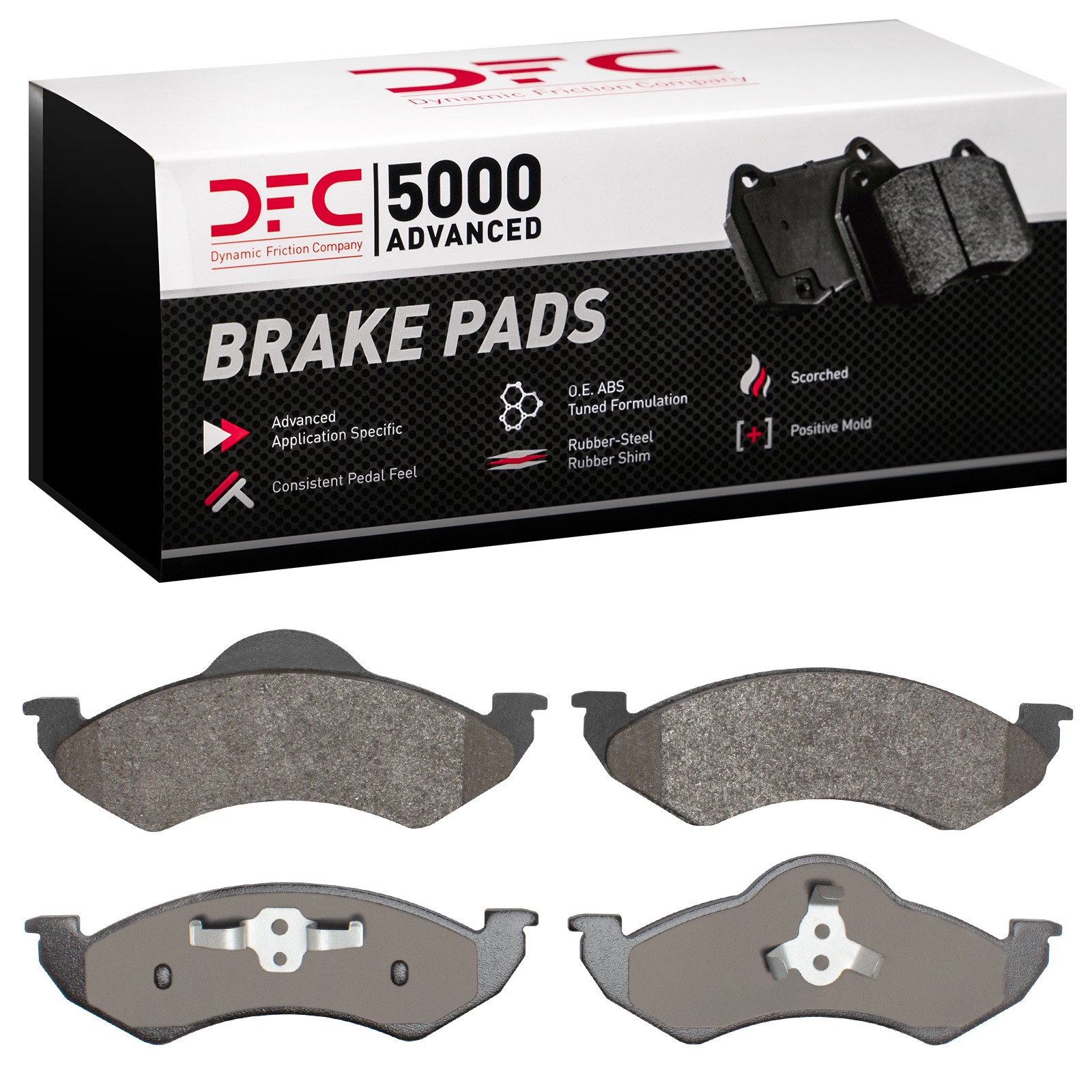 DFC Front 5000 Advanced Semi-Metallic Brake Pads (4 Pads) - 2