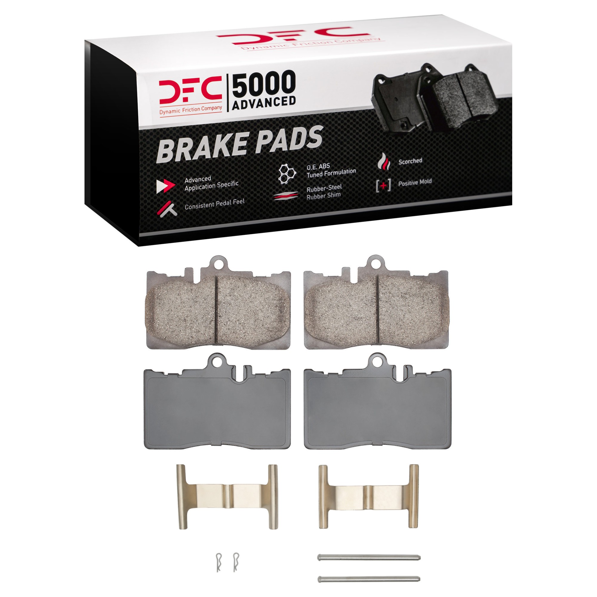 Dynamic Friction 5000 Advance Brake Pads With Hardware - 1551-0870-01 - Main Image
