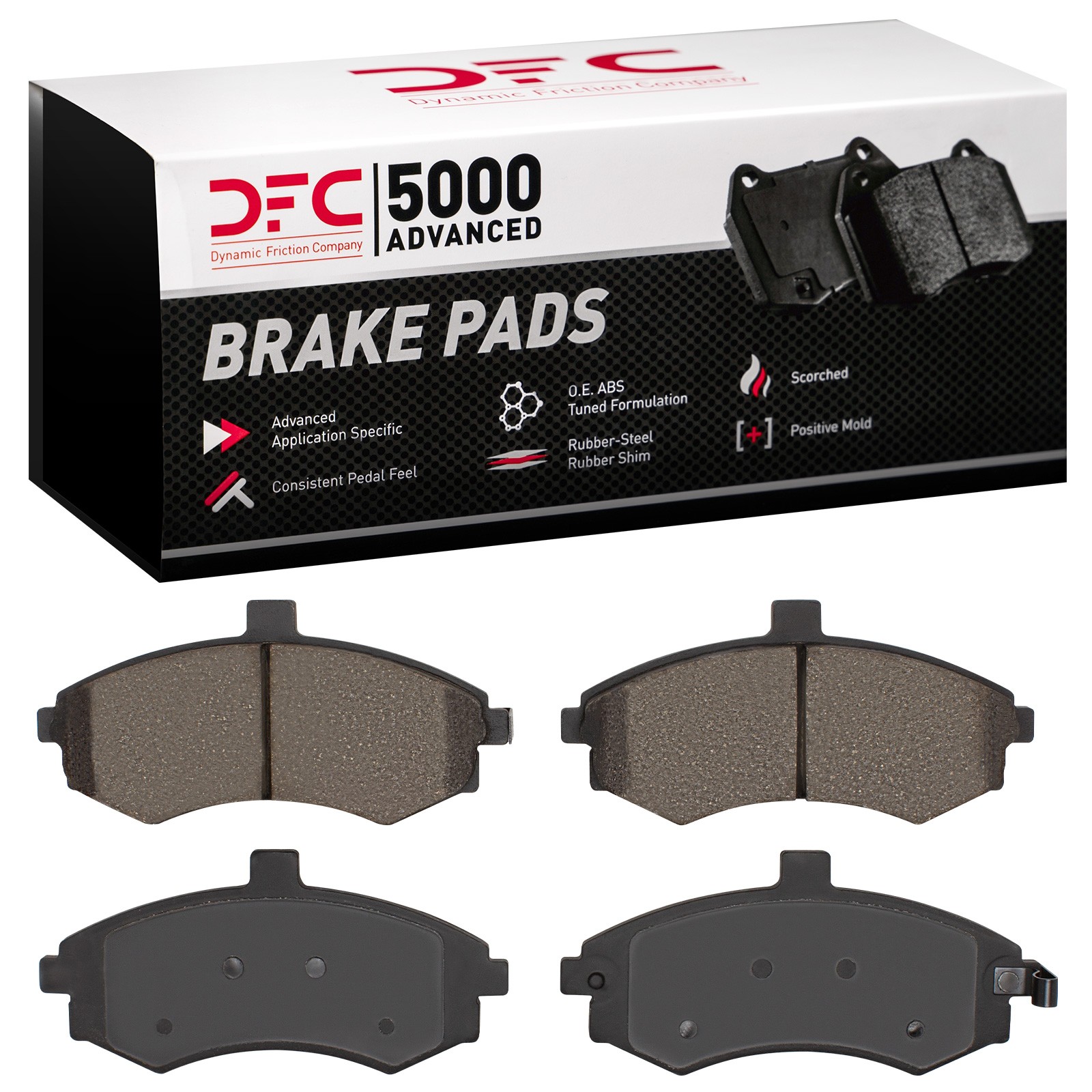 Dynamic Friction 5000 Advanced Brake Pads Without Hardware - 1551-0941-00 - 3