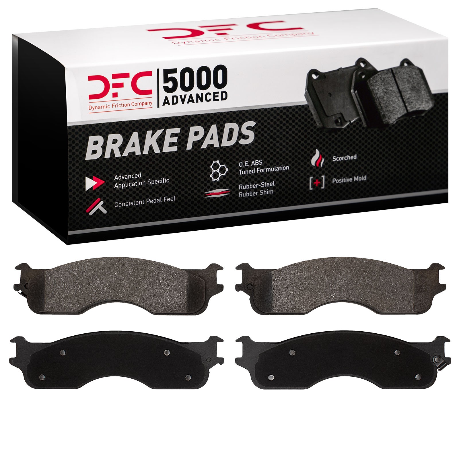 Dynamic Friction 5000 Advanced Brake Pads Without Hardware - 1551-1054-00 - 3