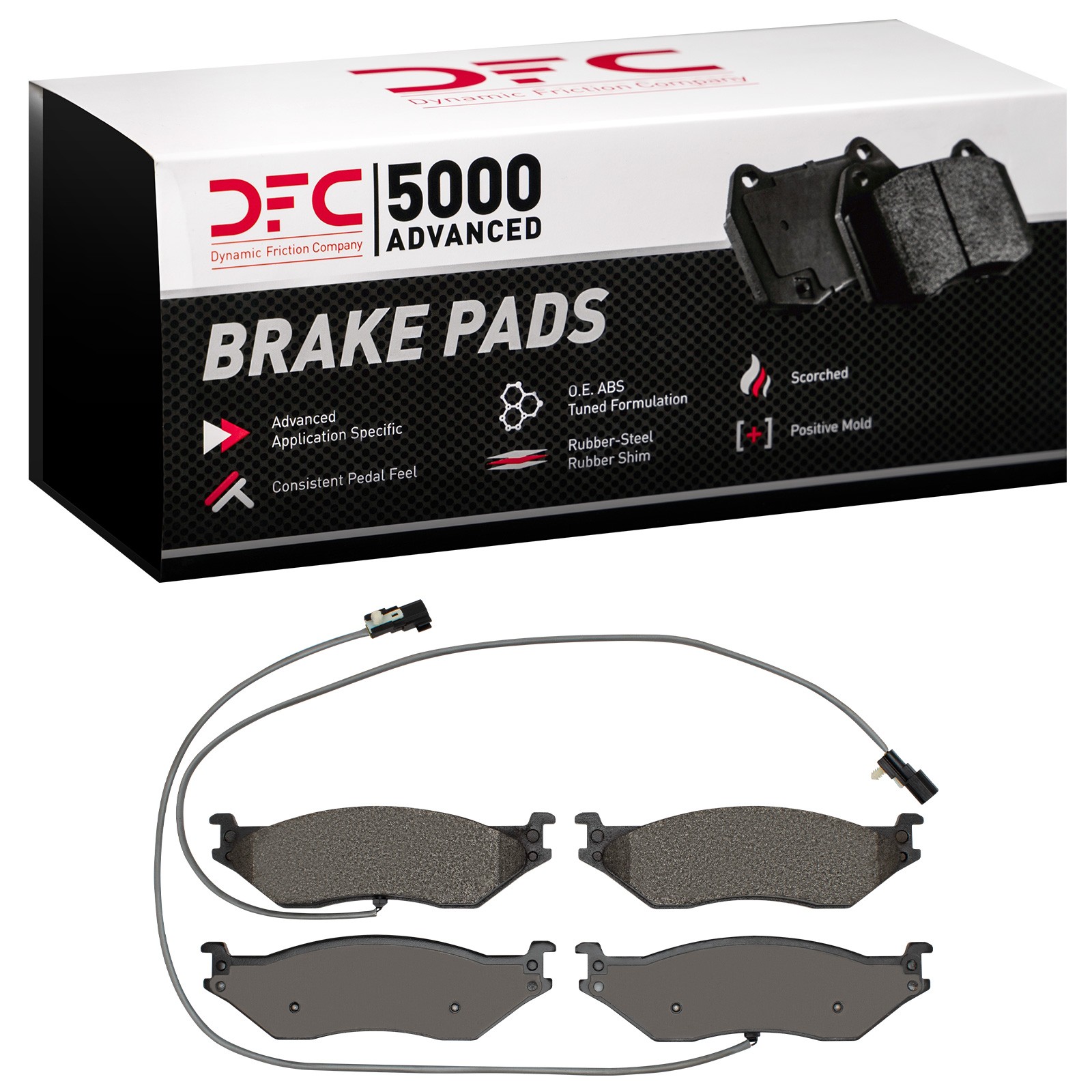 Dynamic Friction 5000 Advanced Brake Pads Without Hardware - 1551-1066-20 - 3