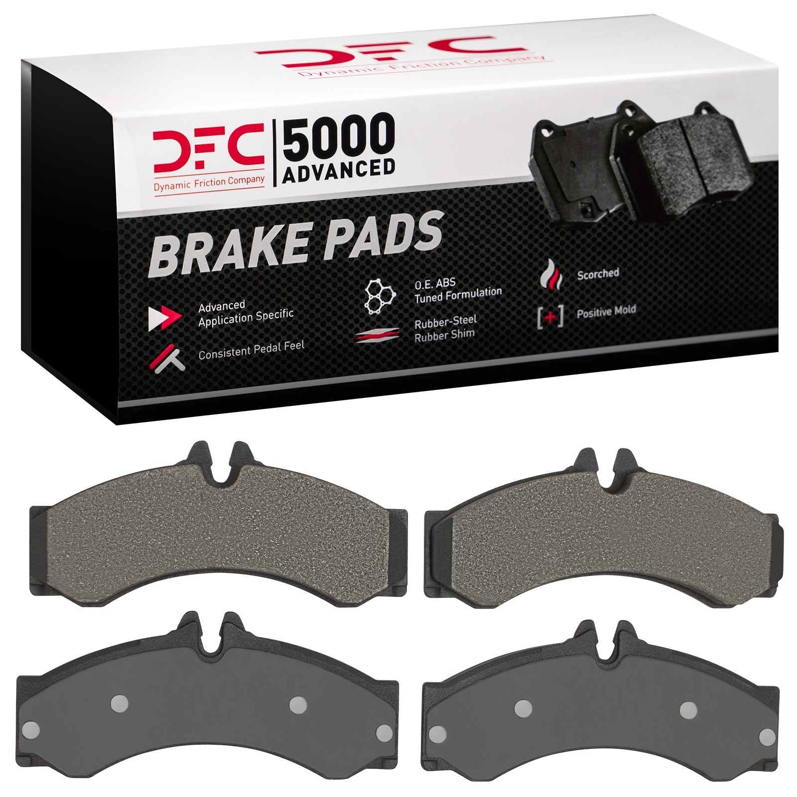 Dynamic Friction 5000 Advanced Brake Pads Without Hardware - 1551-1136-00 - 3