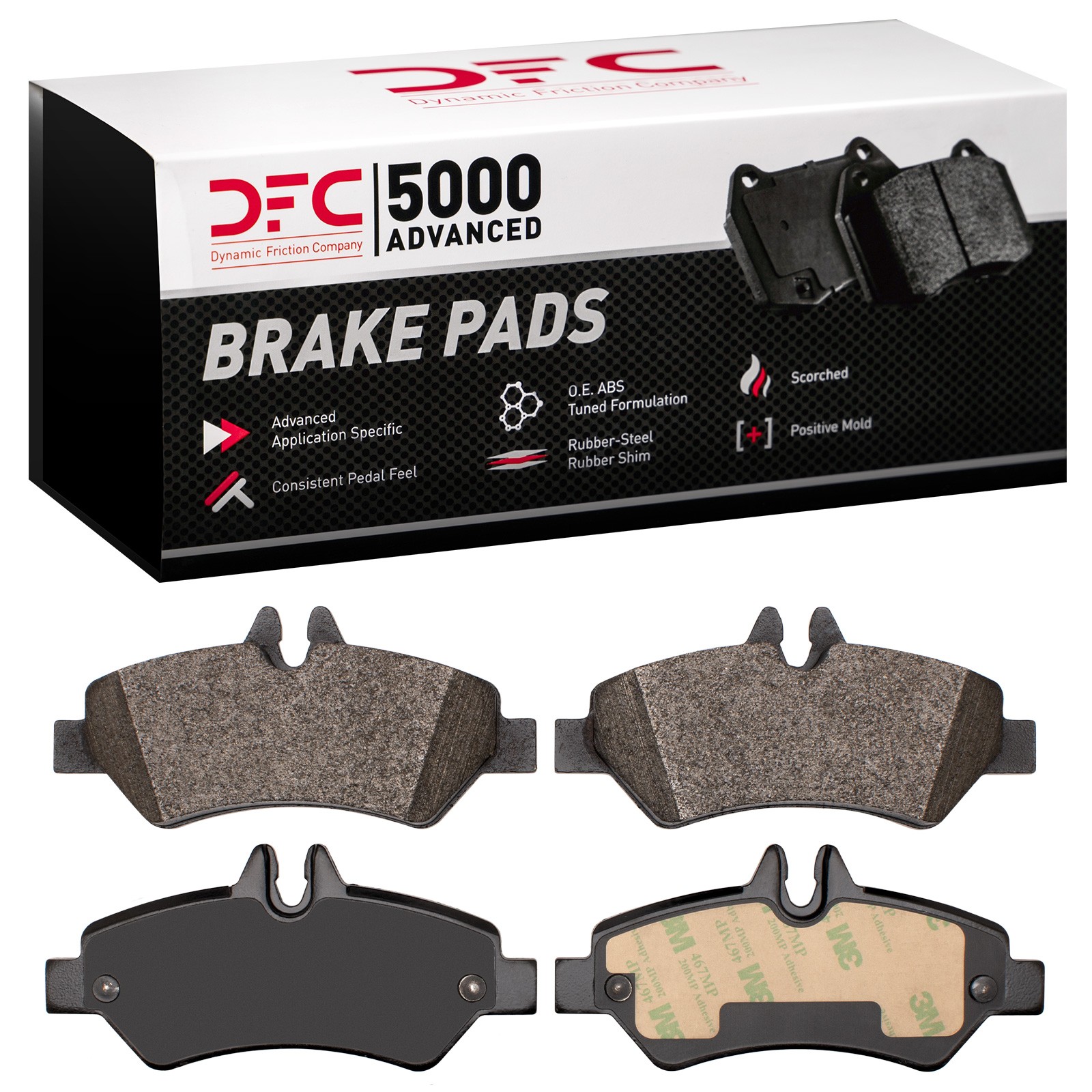 Dynamic Friction 5000 Advanced Brake Pads Without Hardware - 1551-1317-00 - 3