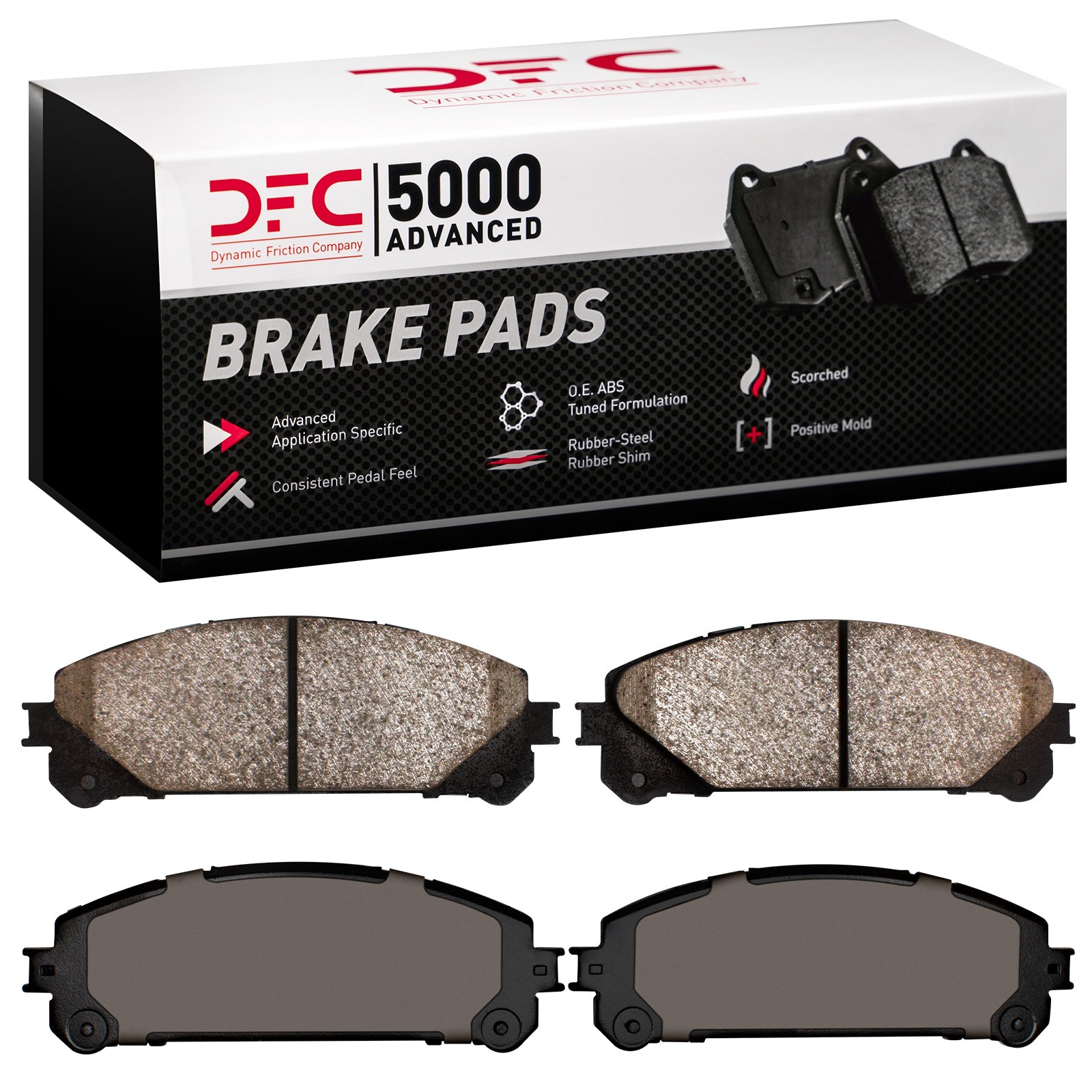 Dynamic Friction 5000 Advanced Brake Pads Without Hardware - 1551-1324-00 - 3