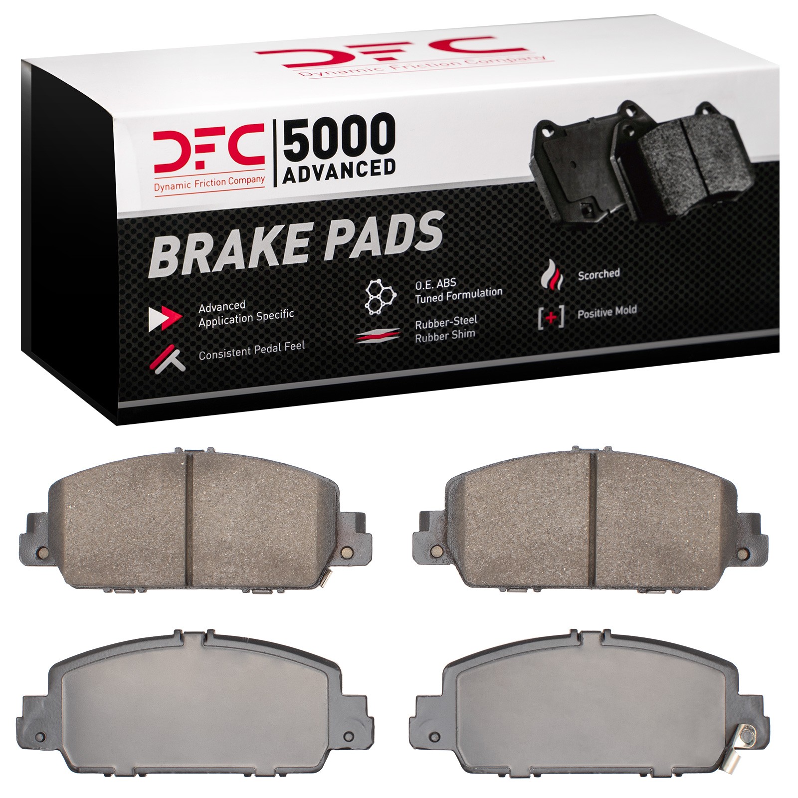 Dynamic Friction 5000 Advanced Brake Pads Without Hardware - 1551-1654-00 - 3