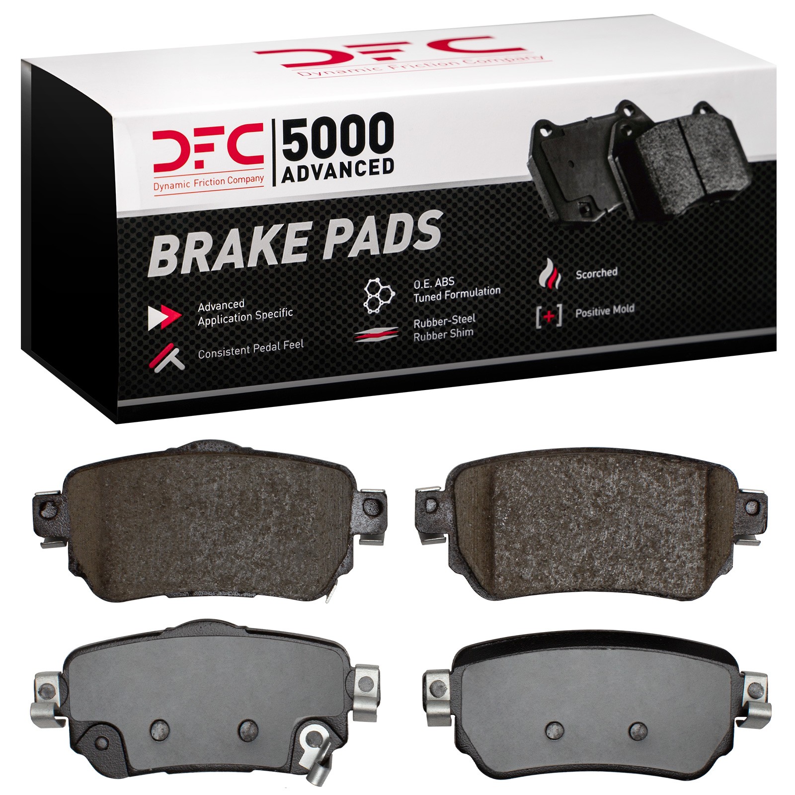 Dynamic Friction 5000 Advanced Brake Pads Without Hardware - 1551-1965-00 - 3