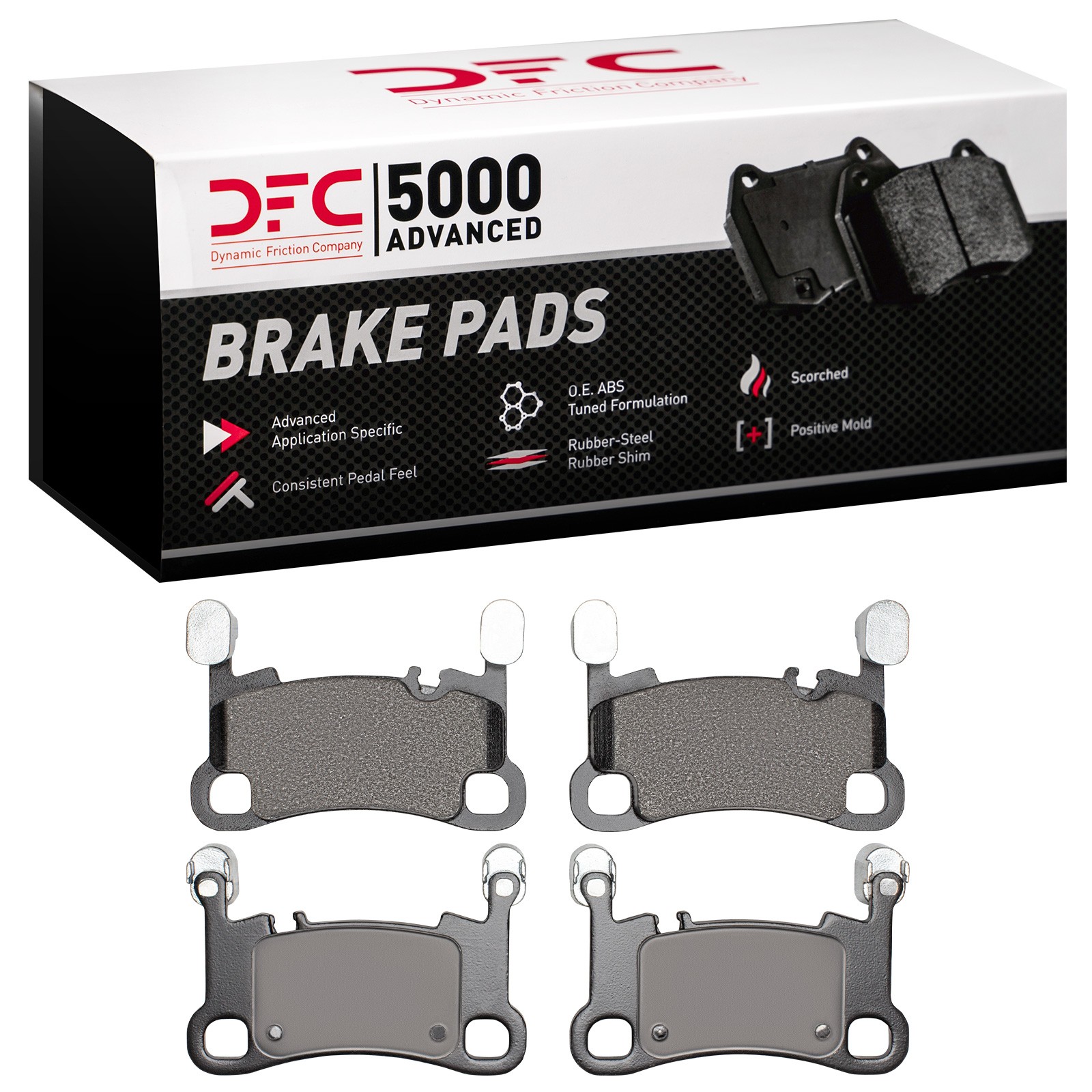 Dynamic Friction 5000 Advanced Brake Pads Without Hardware - 1551-2166-00 - 3