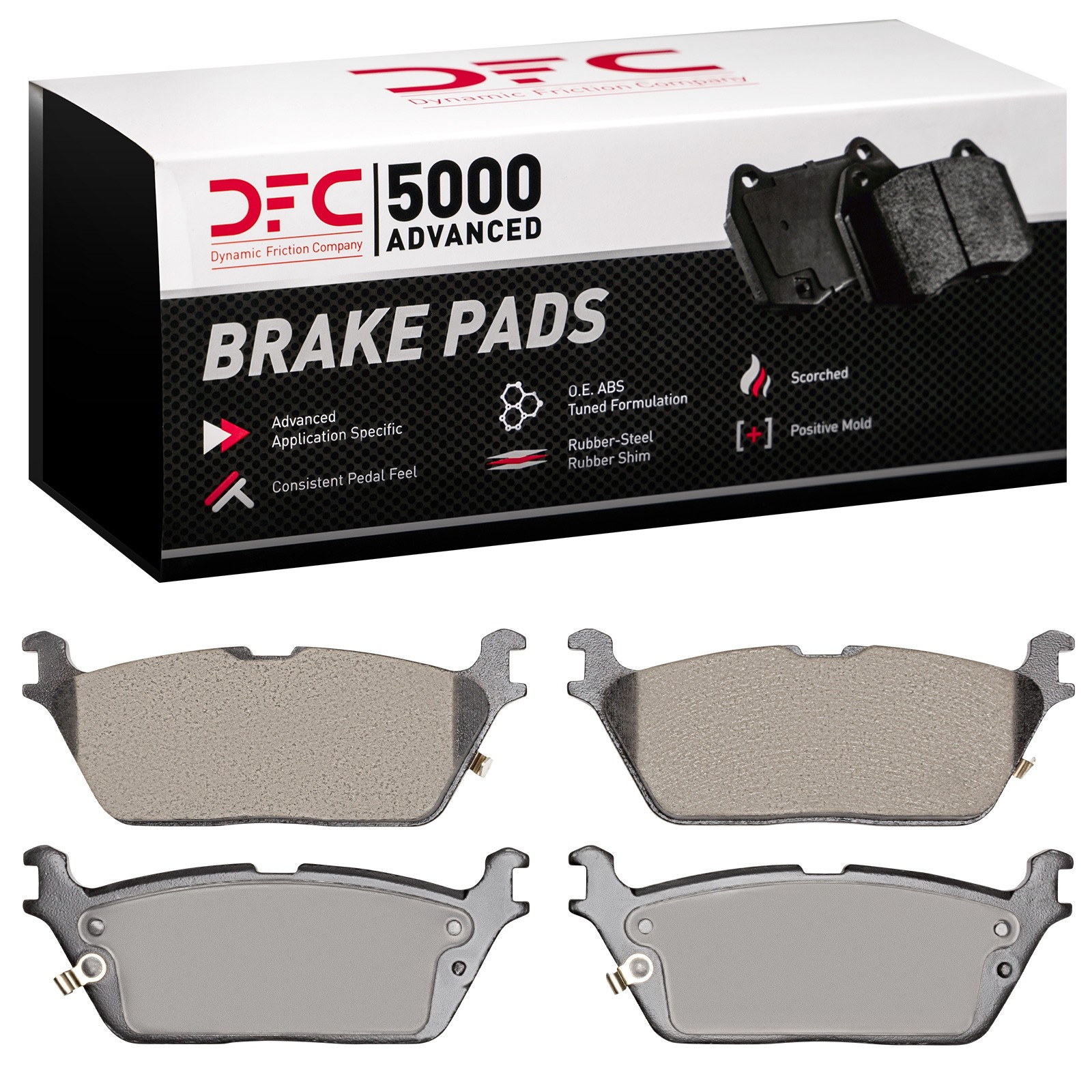 Dynamic Friction 5000 Advanced Brake Pads Without Hardware - 1551-2169-00 - 3