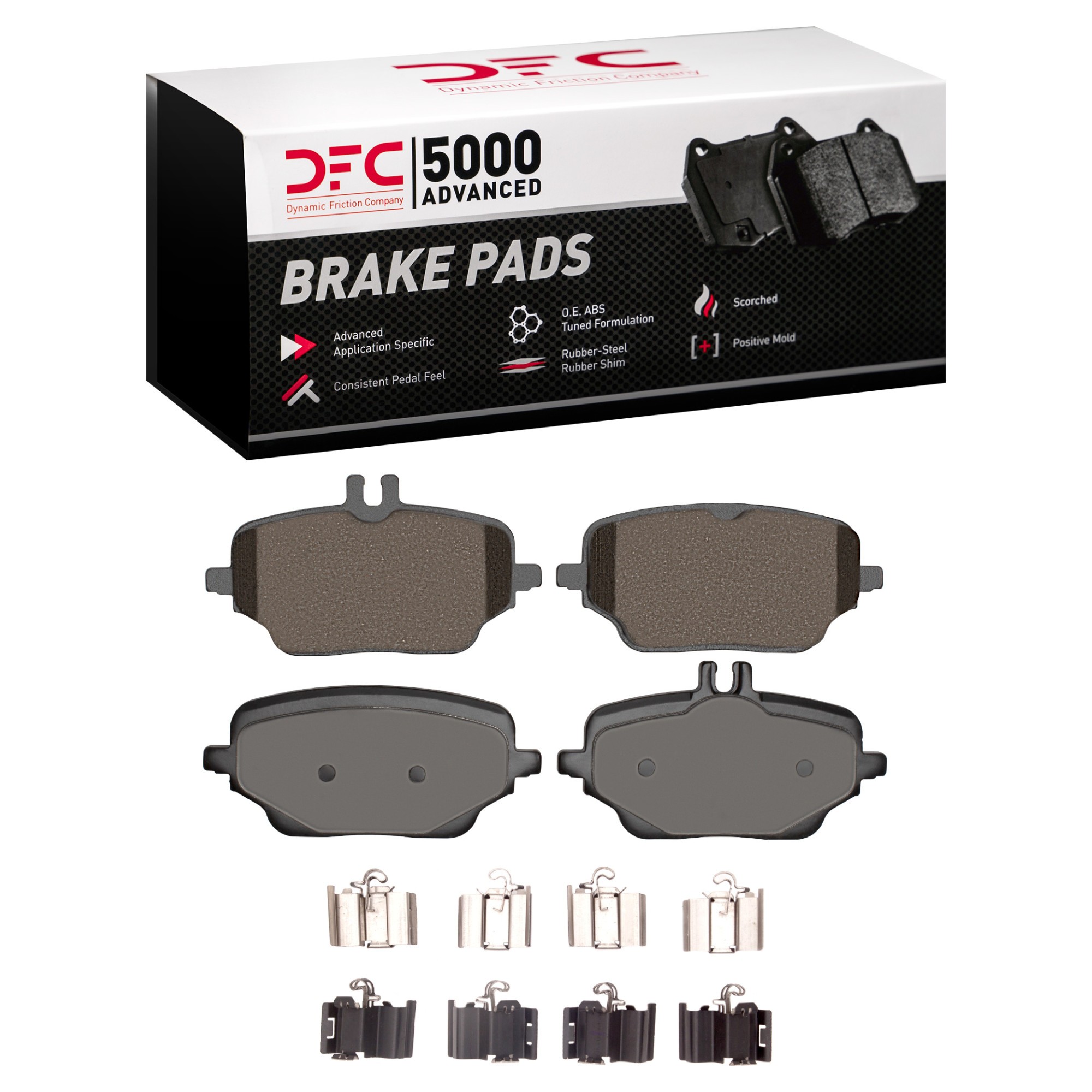 Dynamic Friction 5000 Advance Brake Pads With Hardware - 1551-2235-01 - Main Image
