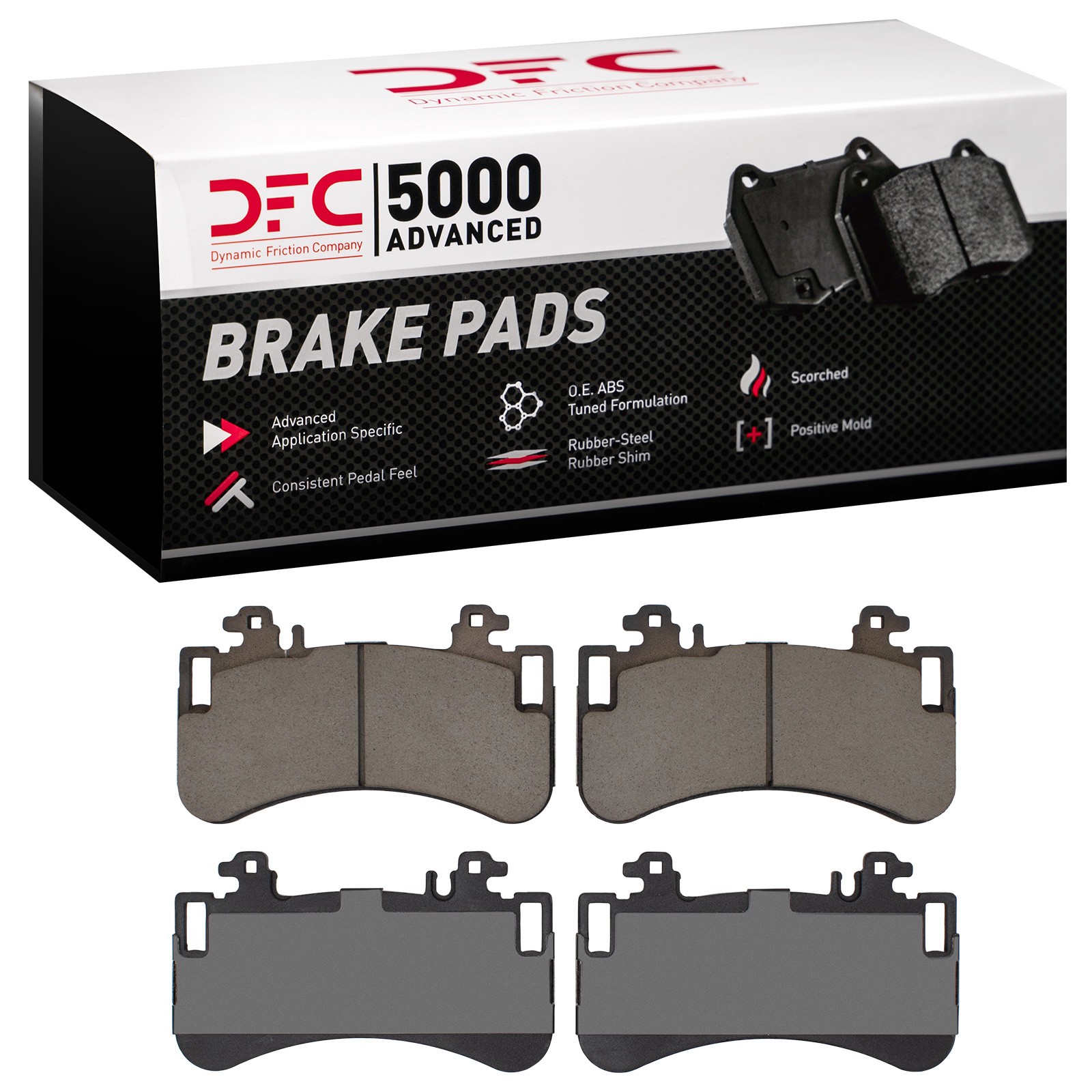 Dynamic Friction 5000 Advanced Brake Pads Without Hardware - 1551-2453-00 - 3