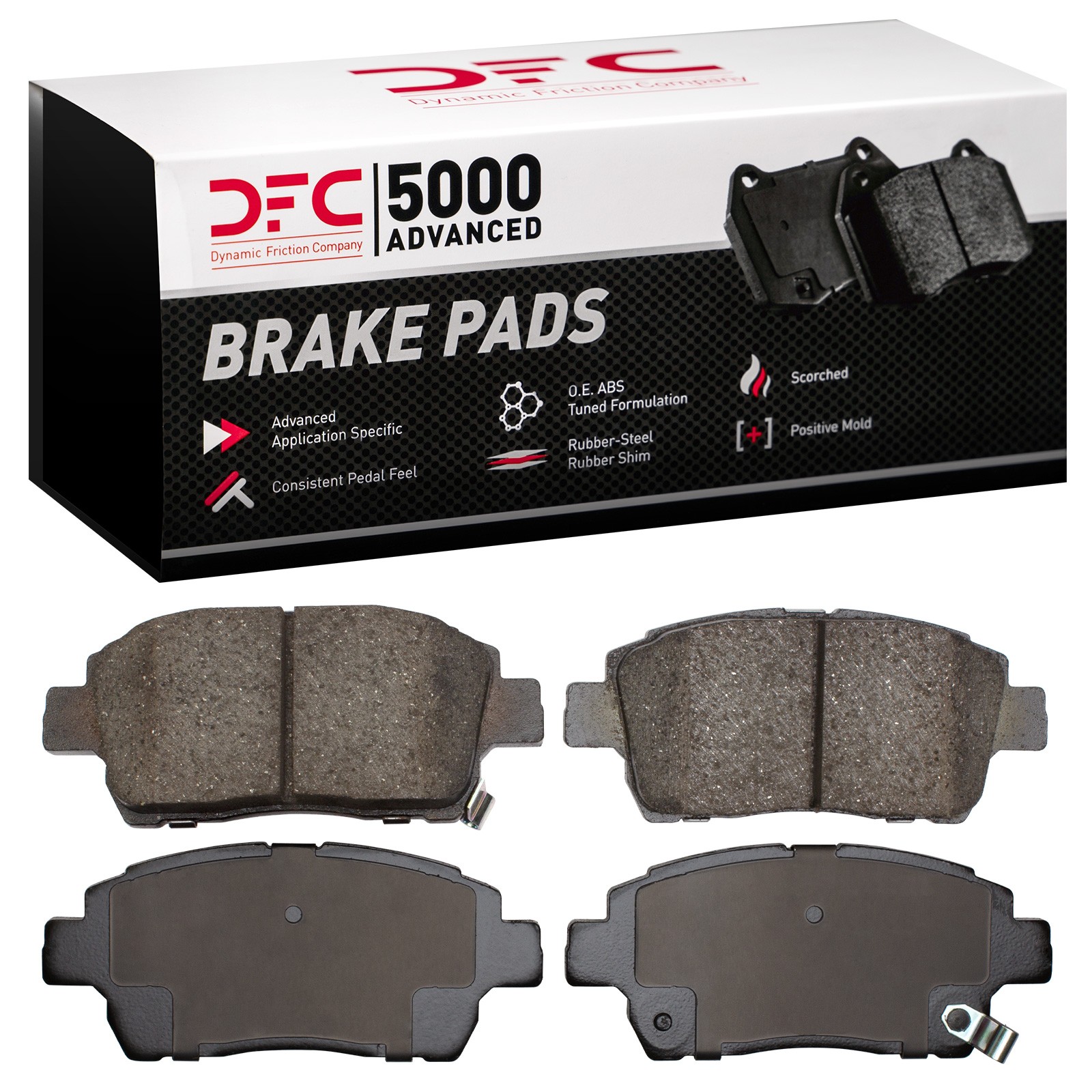 Dynamic Friction 5000 Advanced Brake Pads Without Hardware - 1552-0822-00 - 3