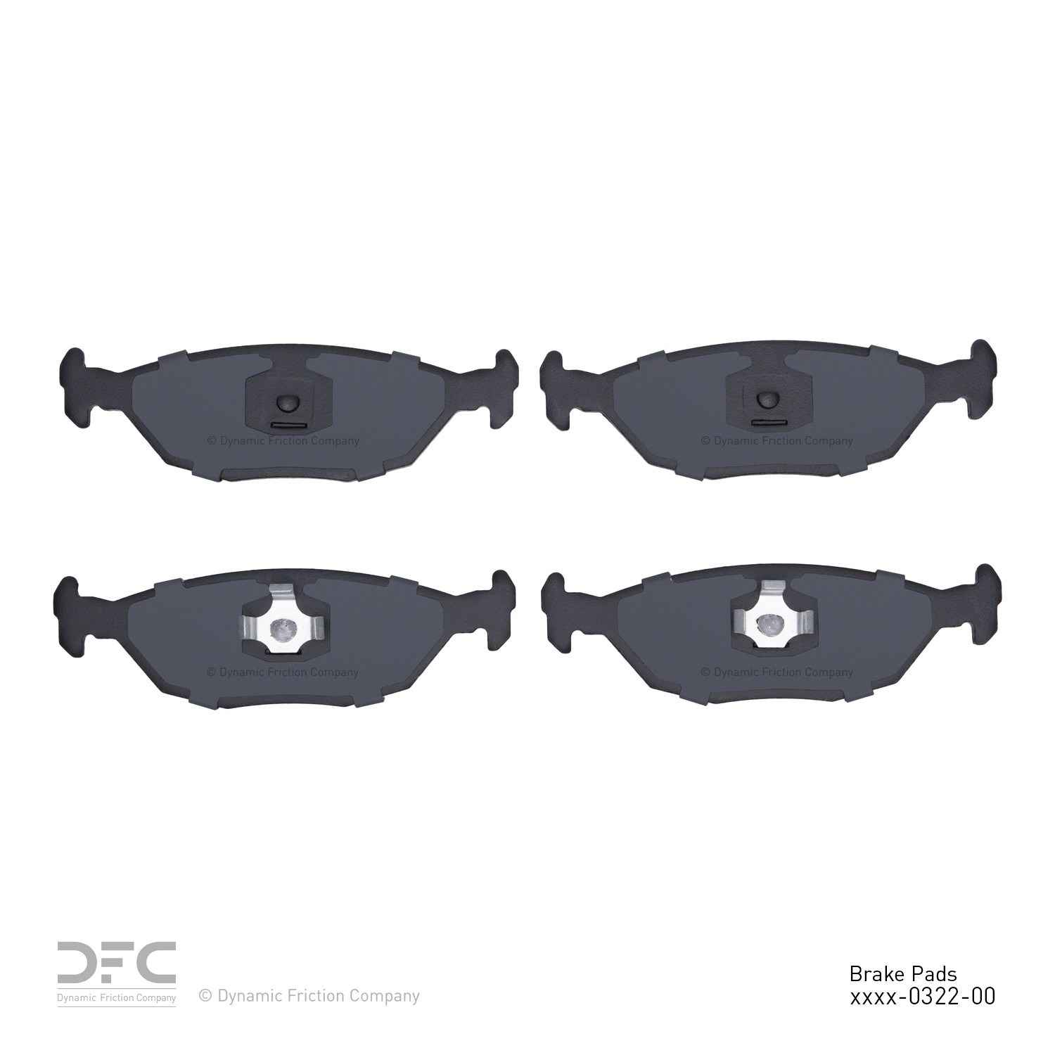 Dynamic Friction 5000 Euro Ceramic Brake Pads Without Hardware - 1600-0322-00 - Main Image