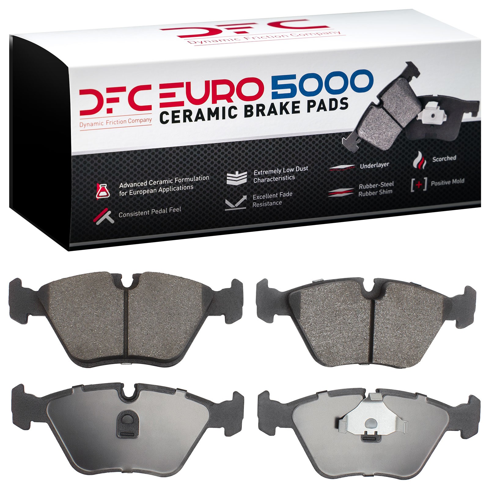 DFC Front EURO 5000 Ceramic Brake Pads (4 Pads) - 2