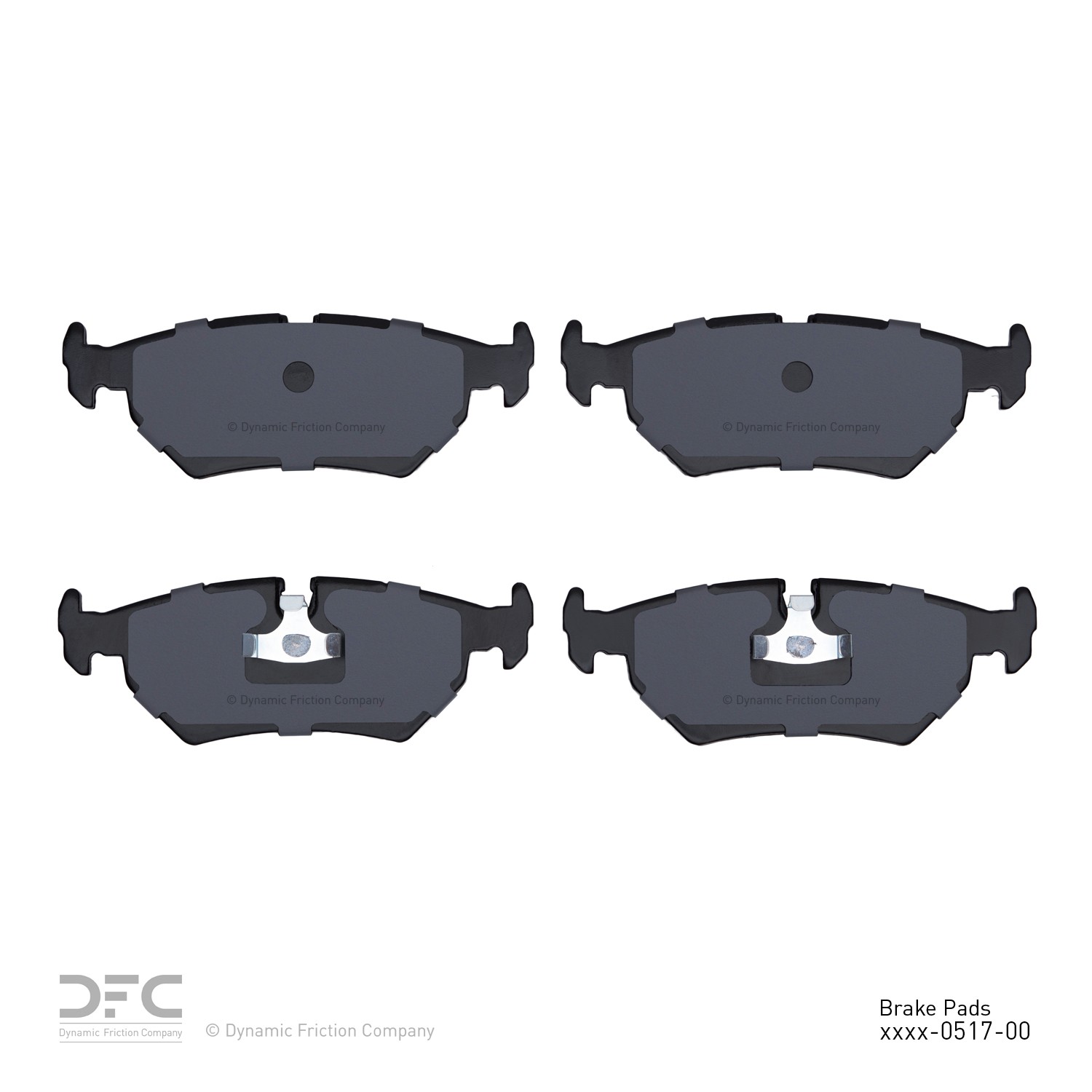 Dynamic Friction 5000 Euro Ceramic Brake Pads Without Hardware - 1600-0517-00 - Main Image
