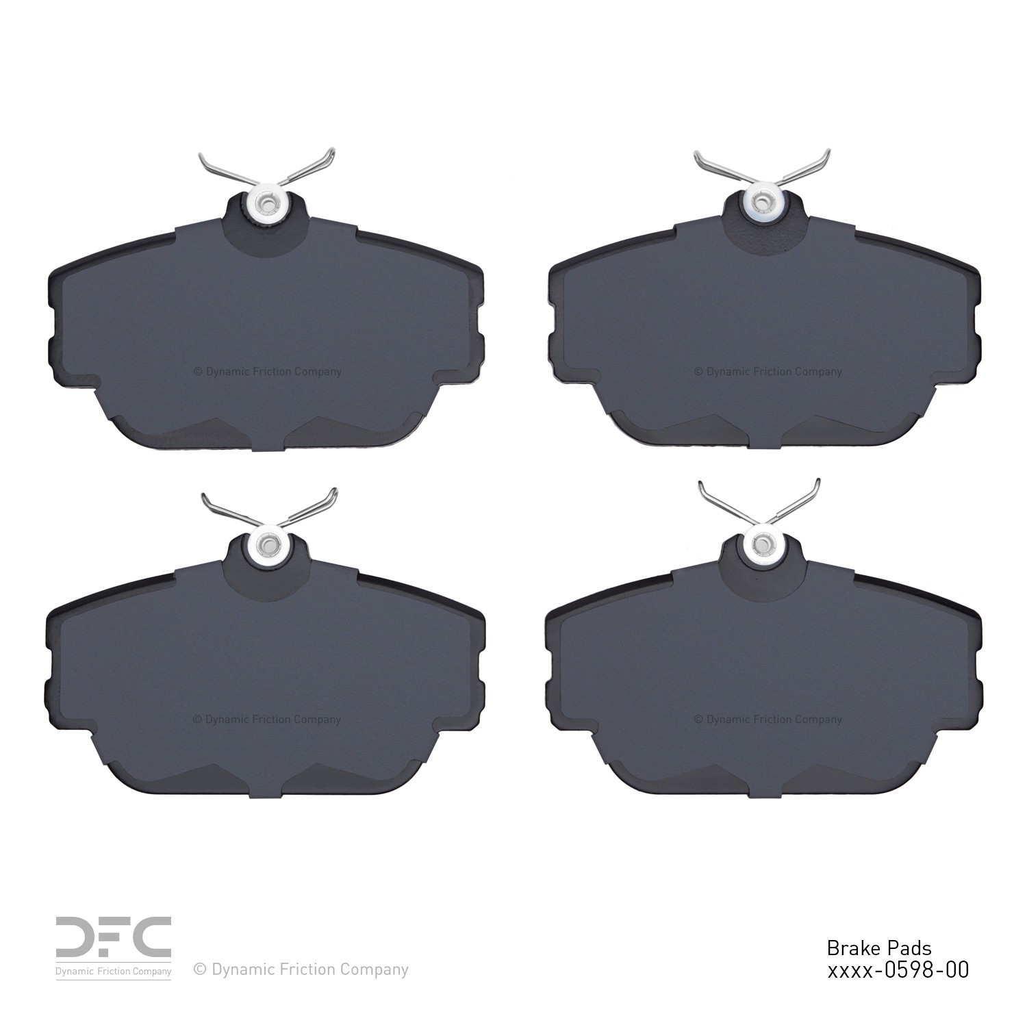 Dynamic Friction 5000 Euro Ceramic Brake Pads Without Hardware - 1600-0598-00 - Main Image