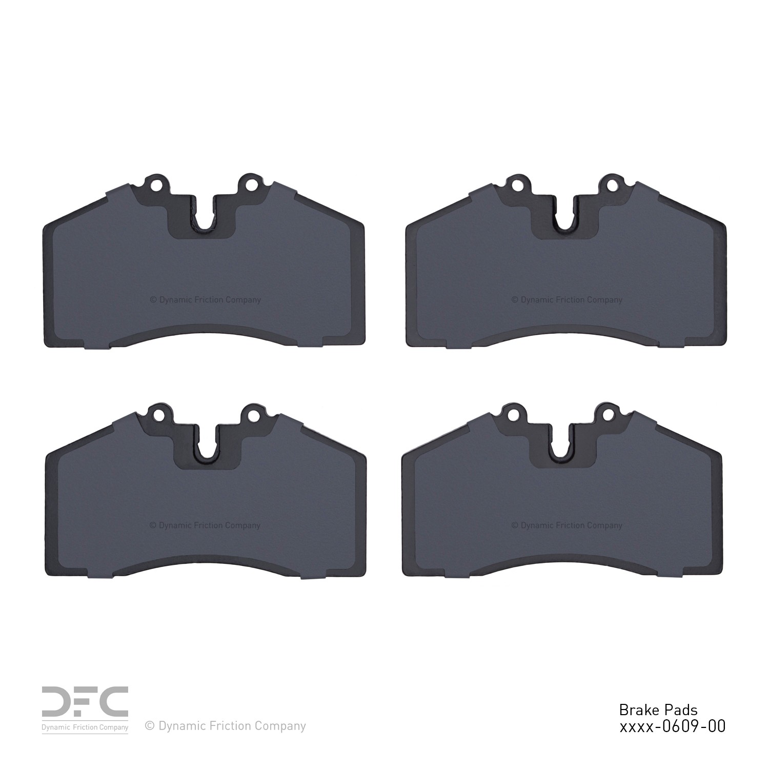 Dynamic Friction 5000 Euro Ceramic Brake Pads Without Hardware - 1600-0609-00 - Main Image