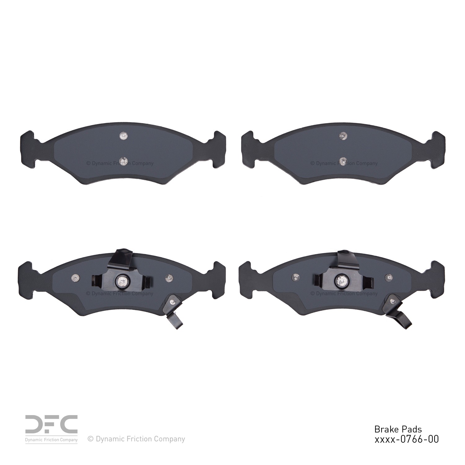 Dynamic Friction 5000 Euro Ceramic Brake Pads Without Hardware - 1600-0766-00 - Main Image