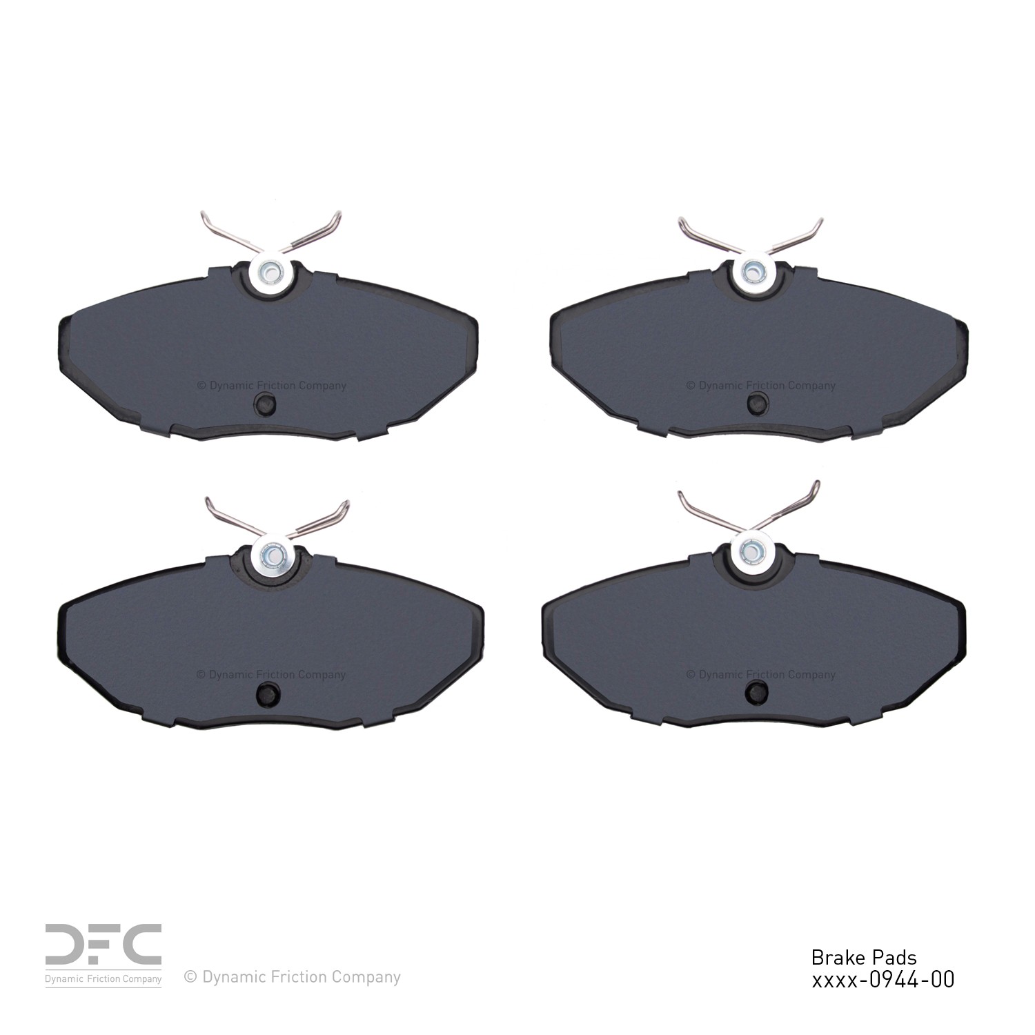 Dynamic Friction 5000 Euro Ceramic Brake Pads Without Hardware - 1600-0944-00 - Main Image