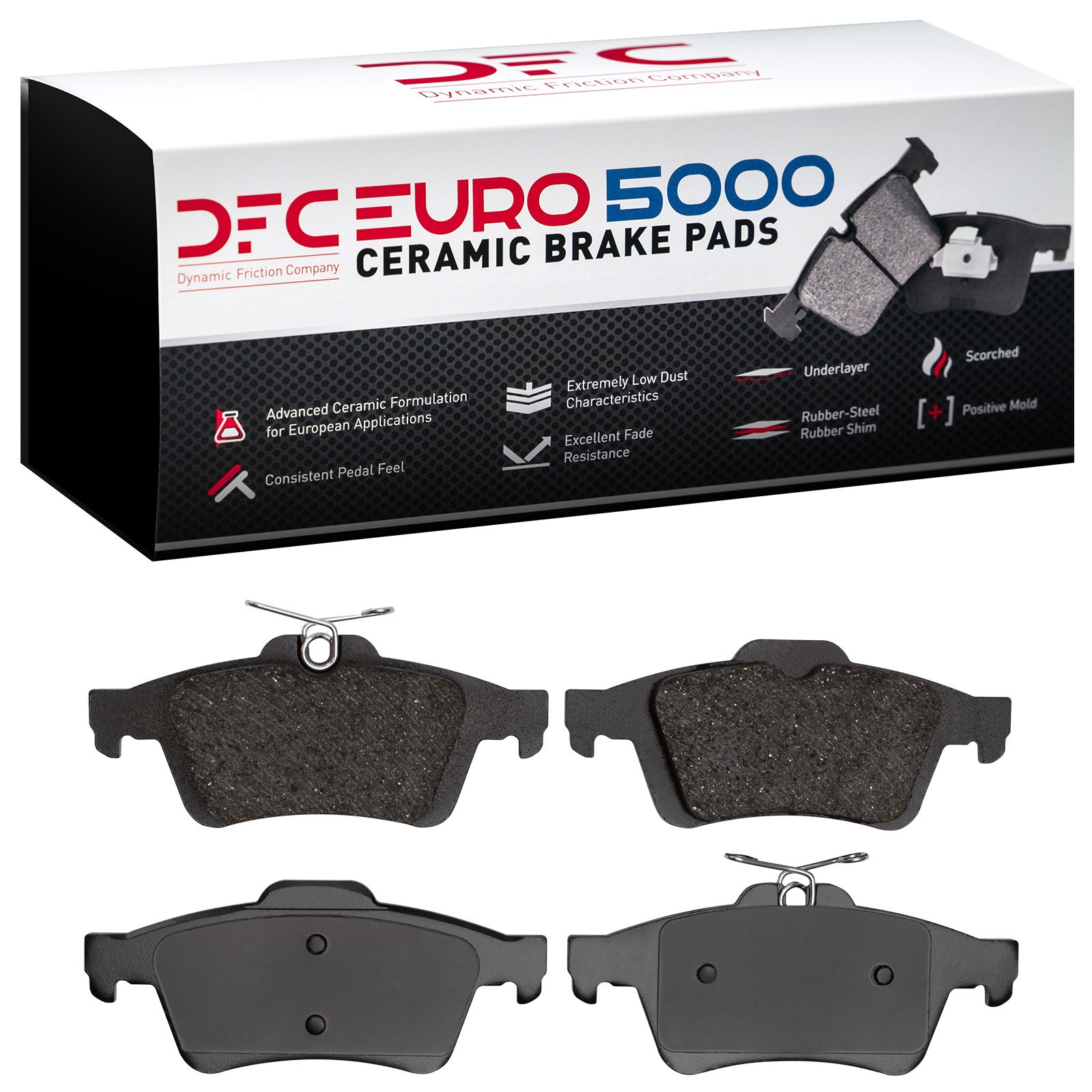 DFC Rear EURO 5000 Ceramic Brake Pads (4 Pads) - 2