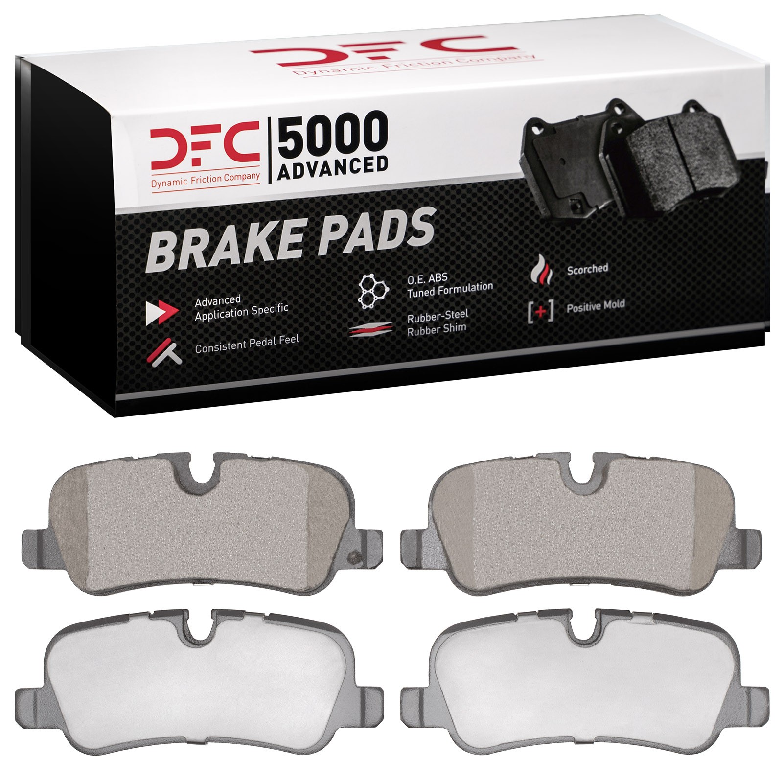 Dynamic Friction 5000 Euro Ceramic Brake Pads Without Hardware - 1600-1099-00 - 2