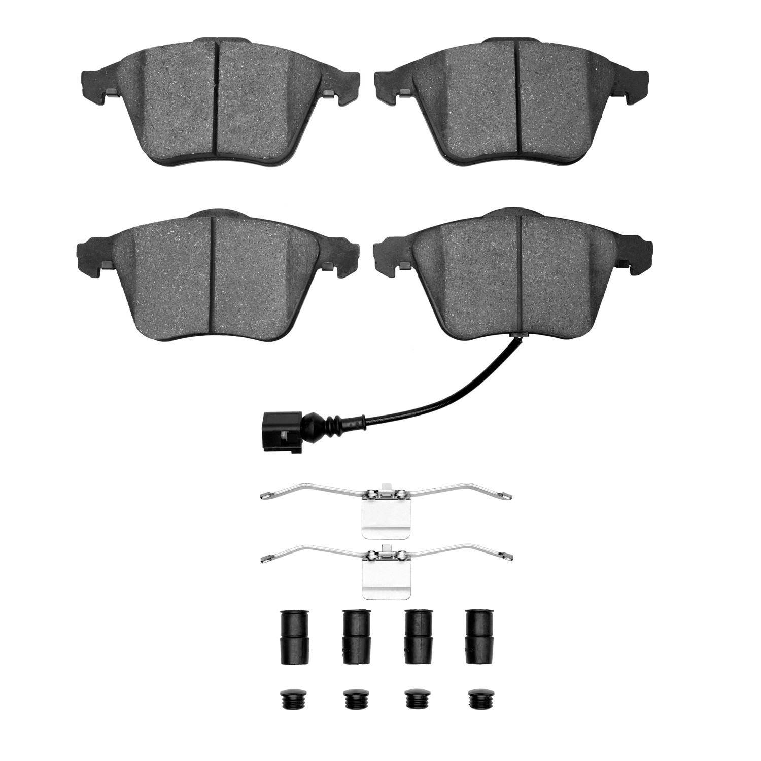 Dynamic Friction 5000 Euro Ceramic Brake Pads With Hardware - 1600-1111-01 - Main Image