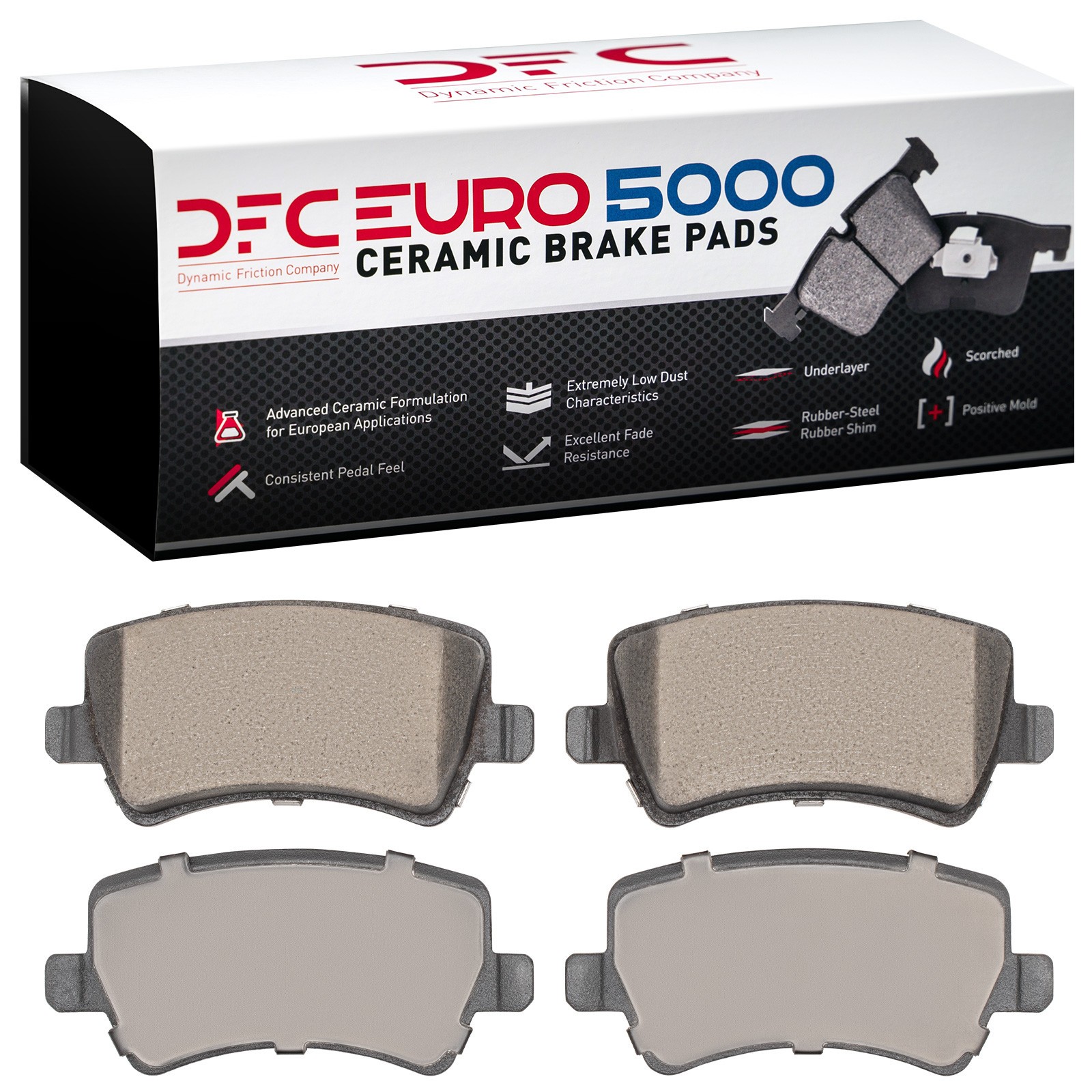 DFC EURO 5000 Ceramic Brake Pads (4 Pads) - 2