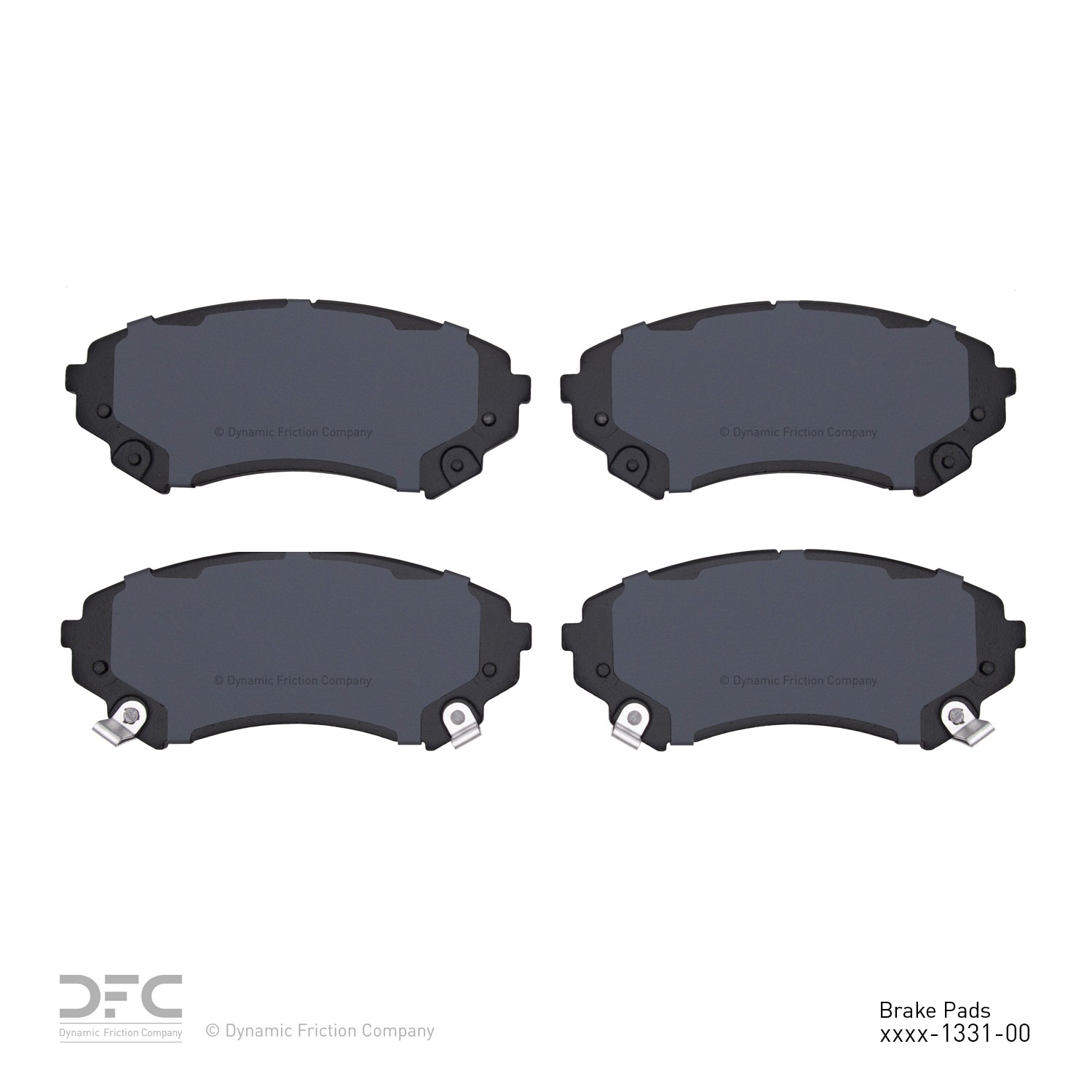 Dynamic Friction 5000 Euro Ceramic Brake Pads Without Hardware - 1600-1331-00 - Main Image