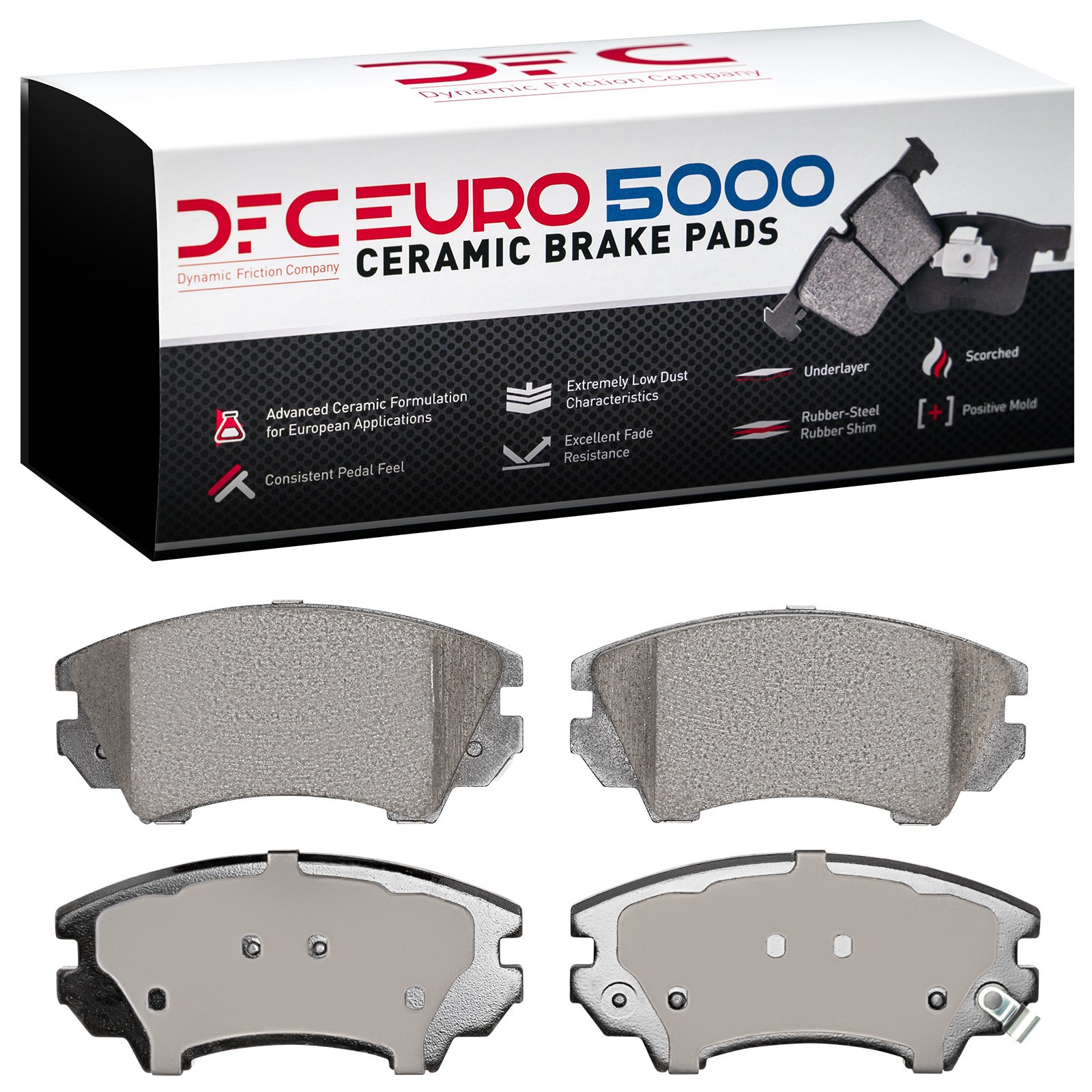 DFC Front EURO 5000 Ceramic Brake Pads (4 Pads) - 2