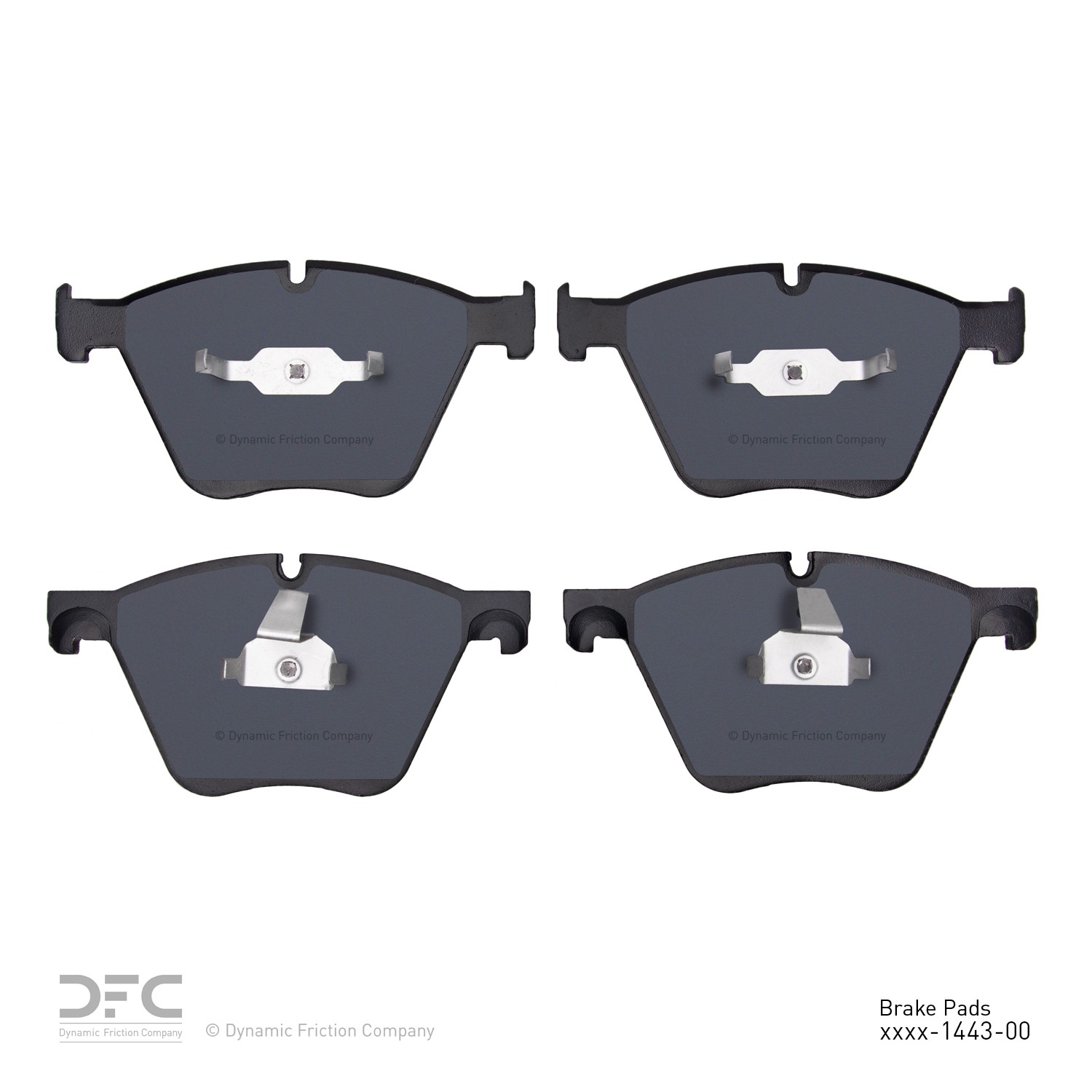 Dynamic Friction 5000 Euro Ceramic Brake Pads Without Hardware - 1600-1443-00 - Main Image