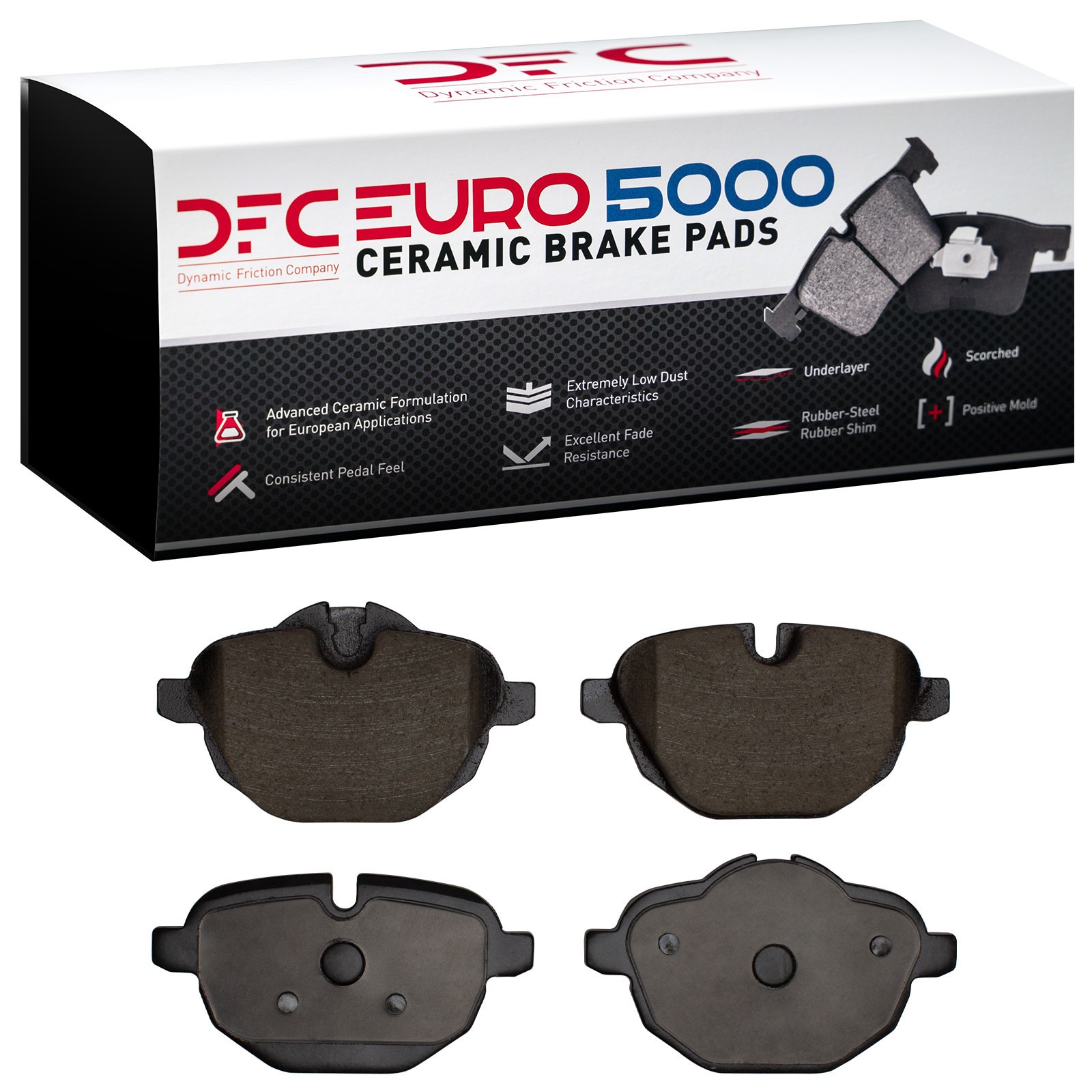 DFC Rear EURO 5000 Ceramic Brake Pads (4 Pads) - 2