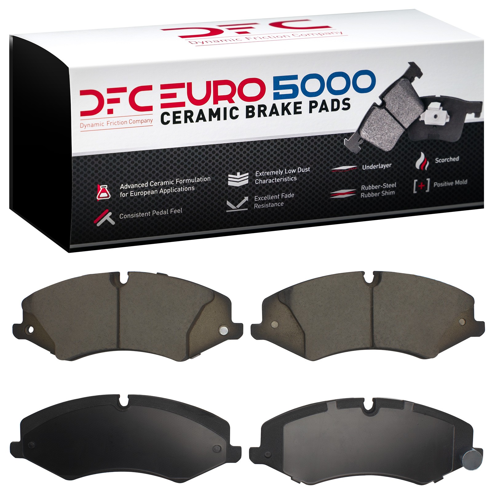 DFC EURO 5000 Ceramic Brake Pads (4 Pads) - 2