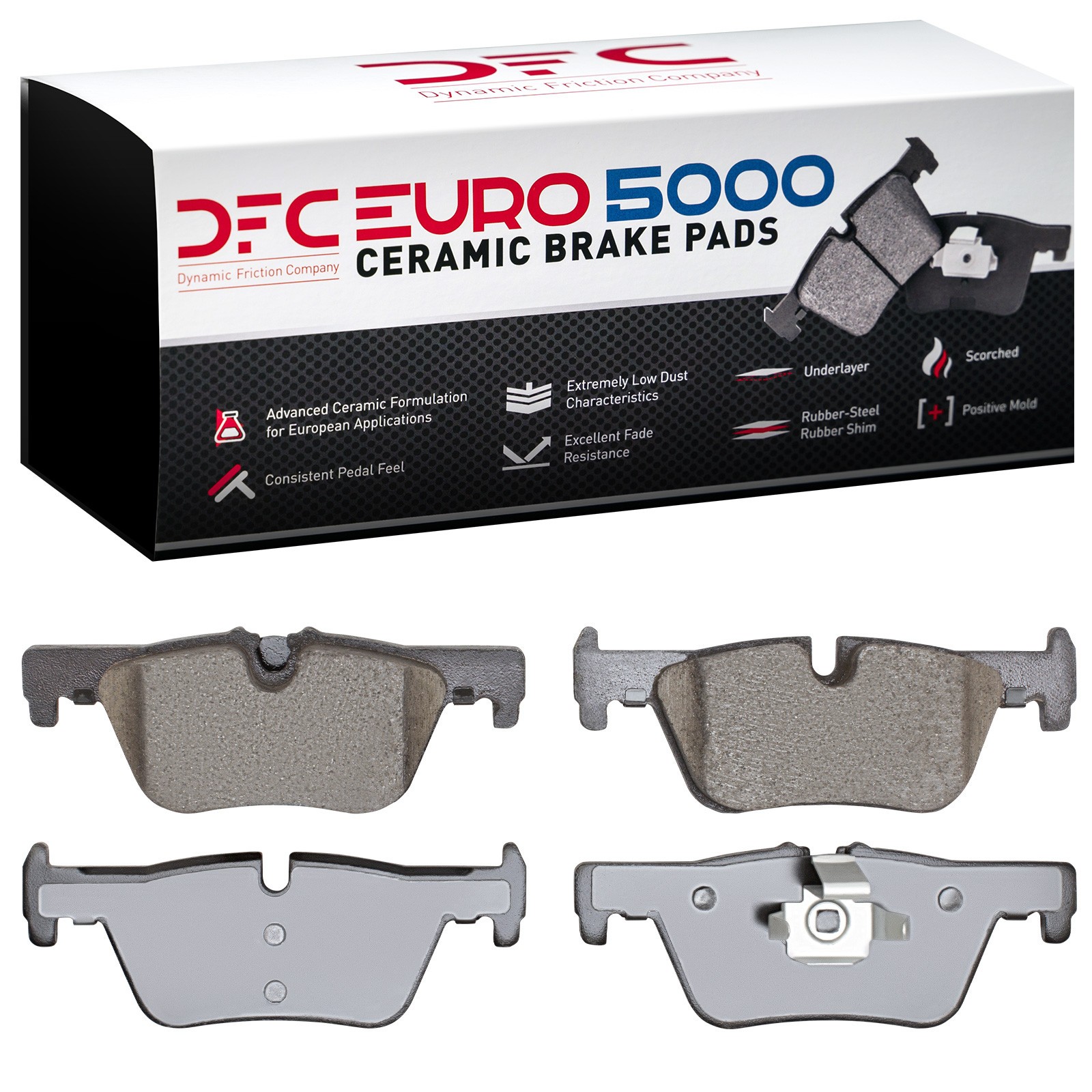 DFC Rear EURO 5000 Ceramic Brake Pads (4 Pads) - 2