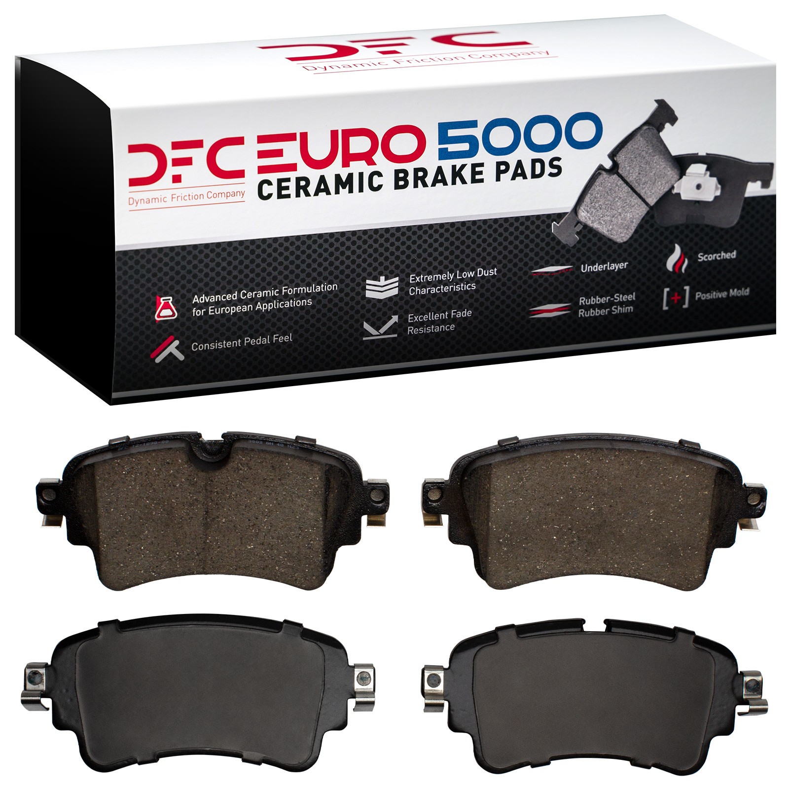 DFC Rear EURO 5000 Ceramic Brake Pads (4 Pads) - 2