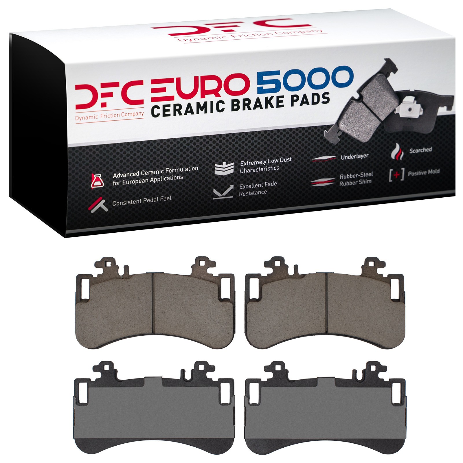 DFC EURO 5000 Ceramic Brake Pads (4 Pads) - 2