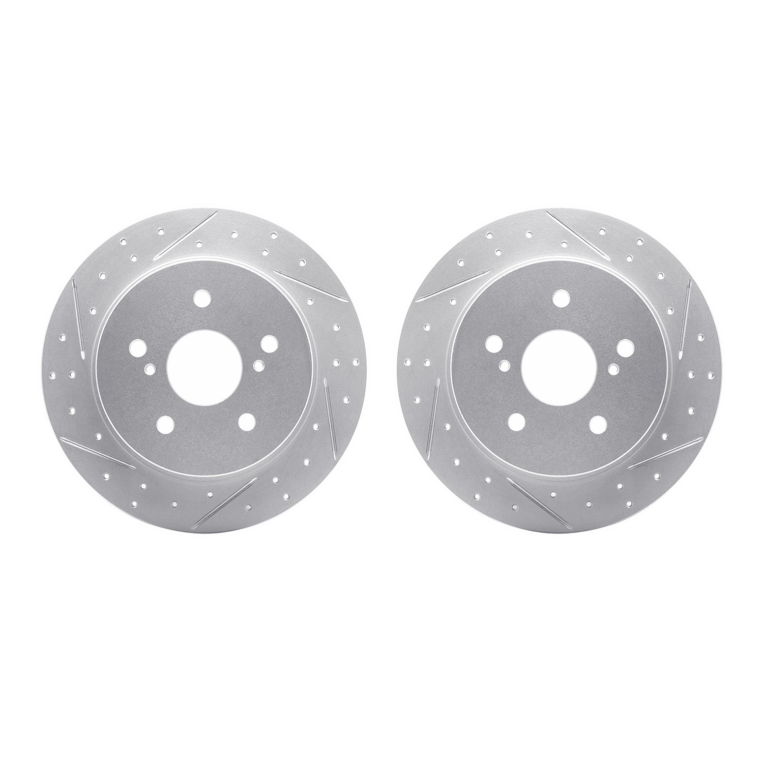DFC Rear Drilled Slotted Brake Rotors (Set of 2) - Main Image