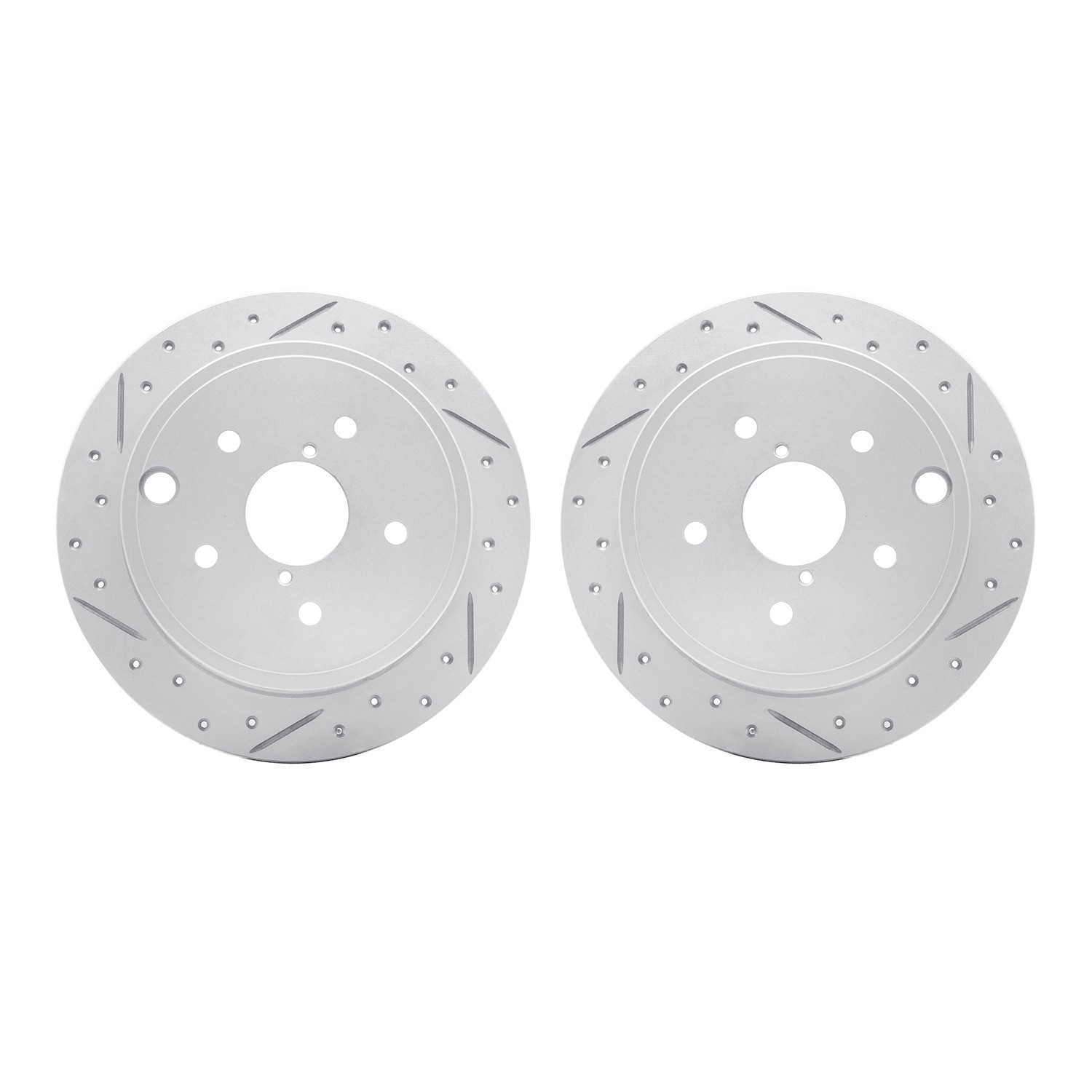 DFC Rear Drilled Slotted Brake Rotors (Set of 2) - Main Image