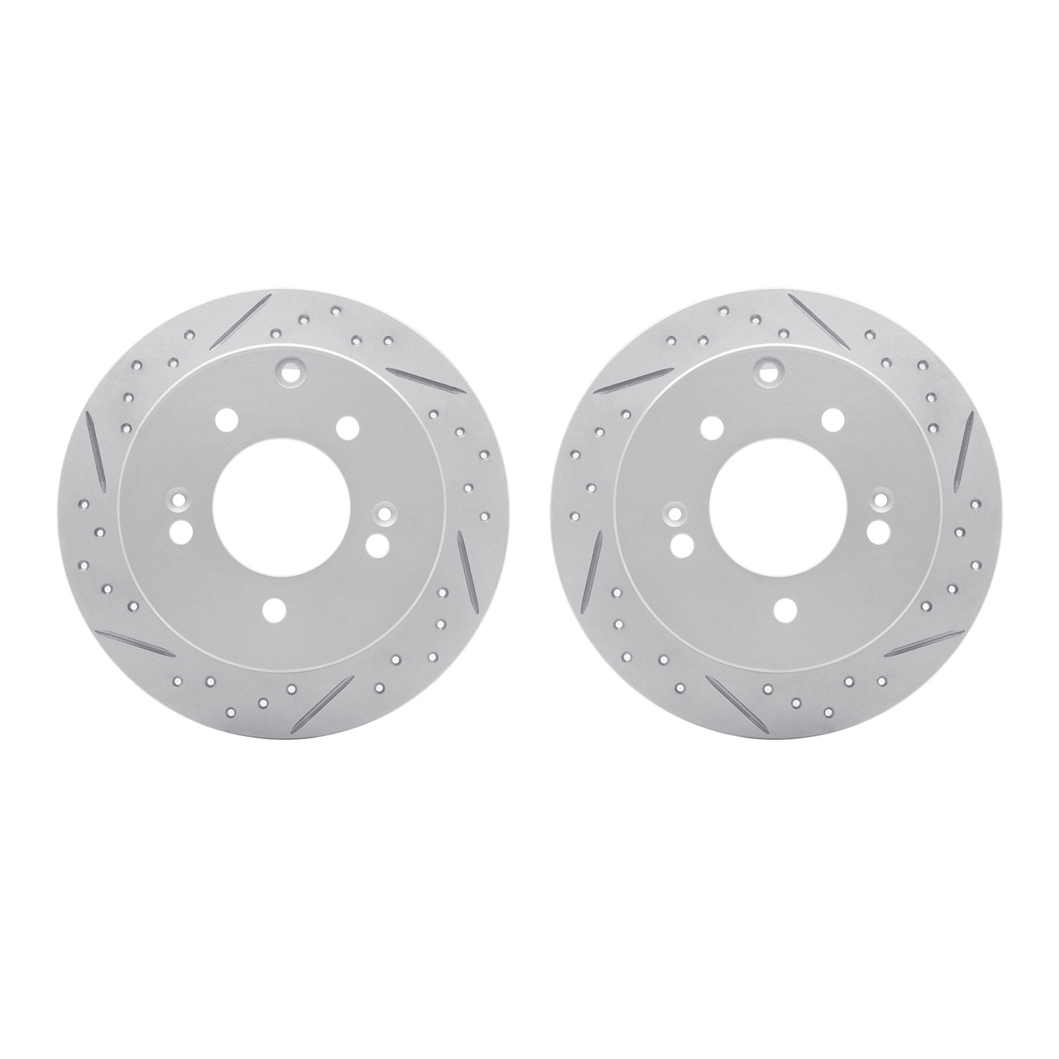 DFC Rear Drilled Slotted Brake Rotors (Set of 2) - Main Image