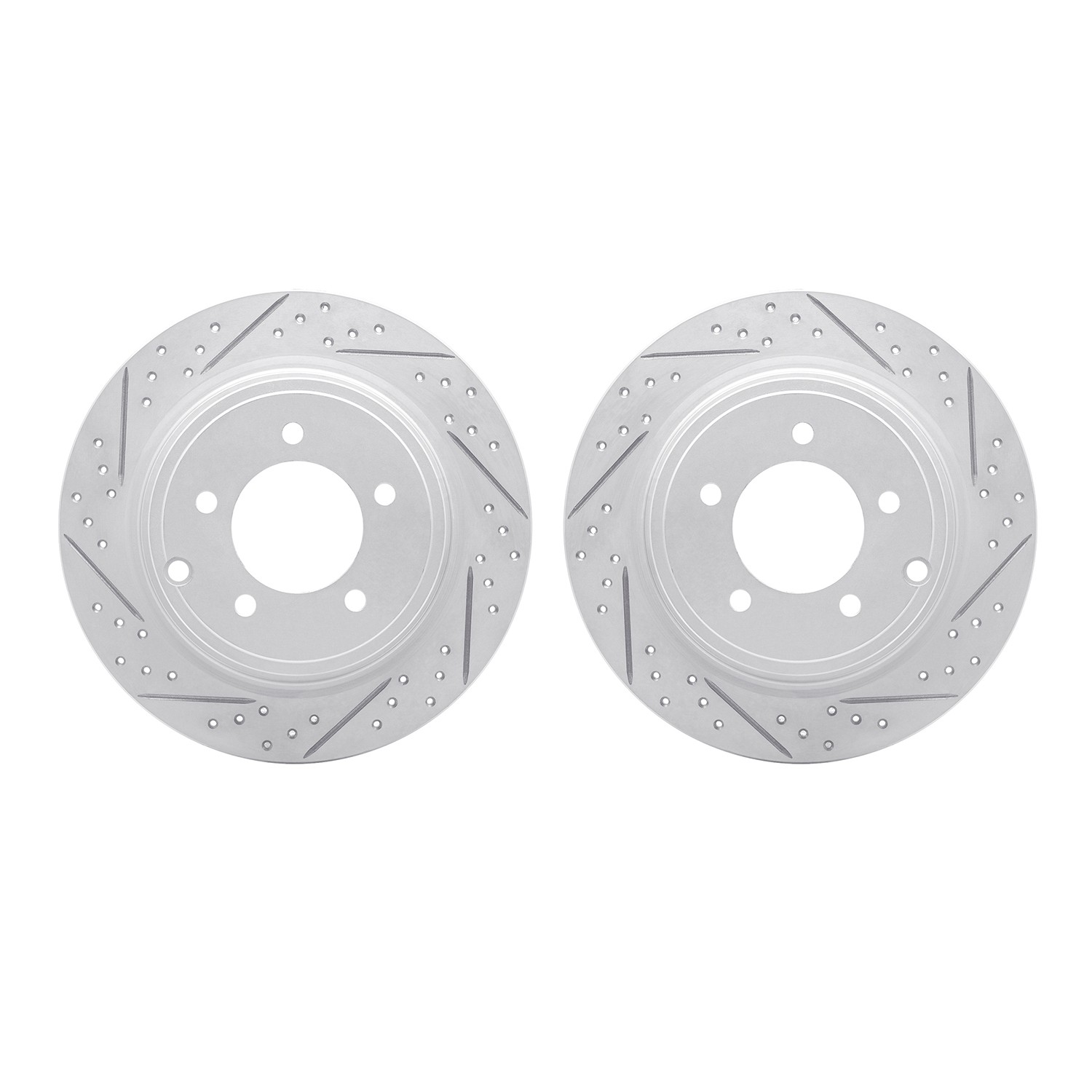 DFC Rear Drilled Slotted Brake Rotors (Set of 2) - Main Image