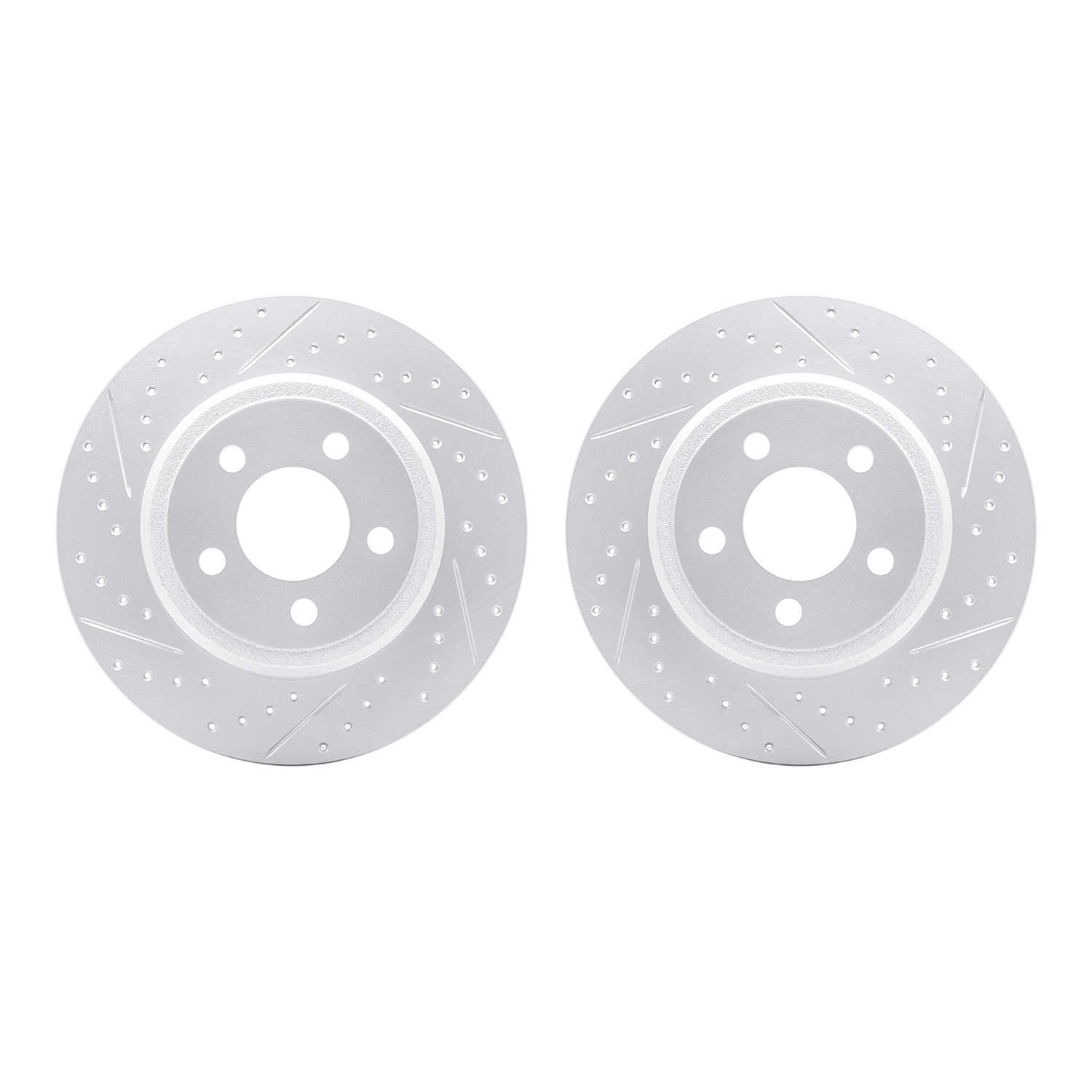DFC Rear Drilled Slotted Brake Rotors (Set of 2) - Main Image