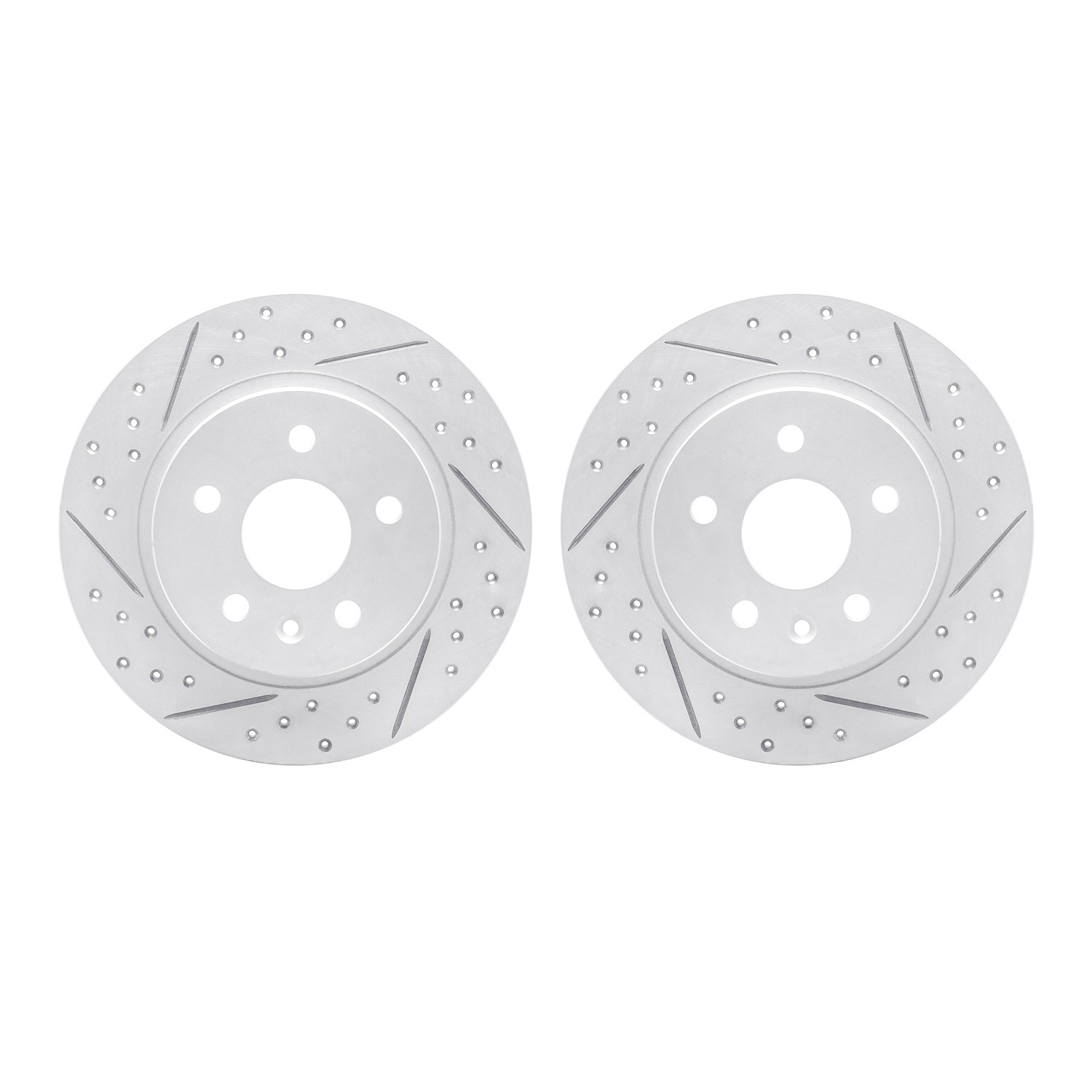 DFC Rear Drilled Slotted Brake Rotors (Set of 2) - Main Image