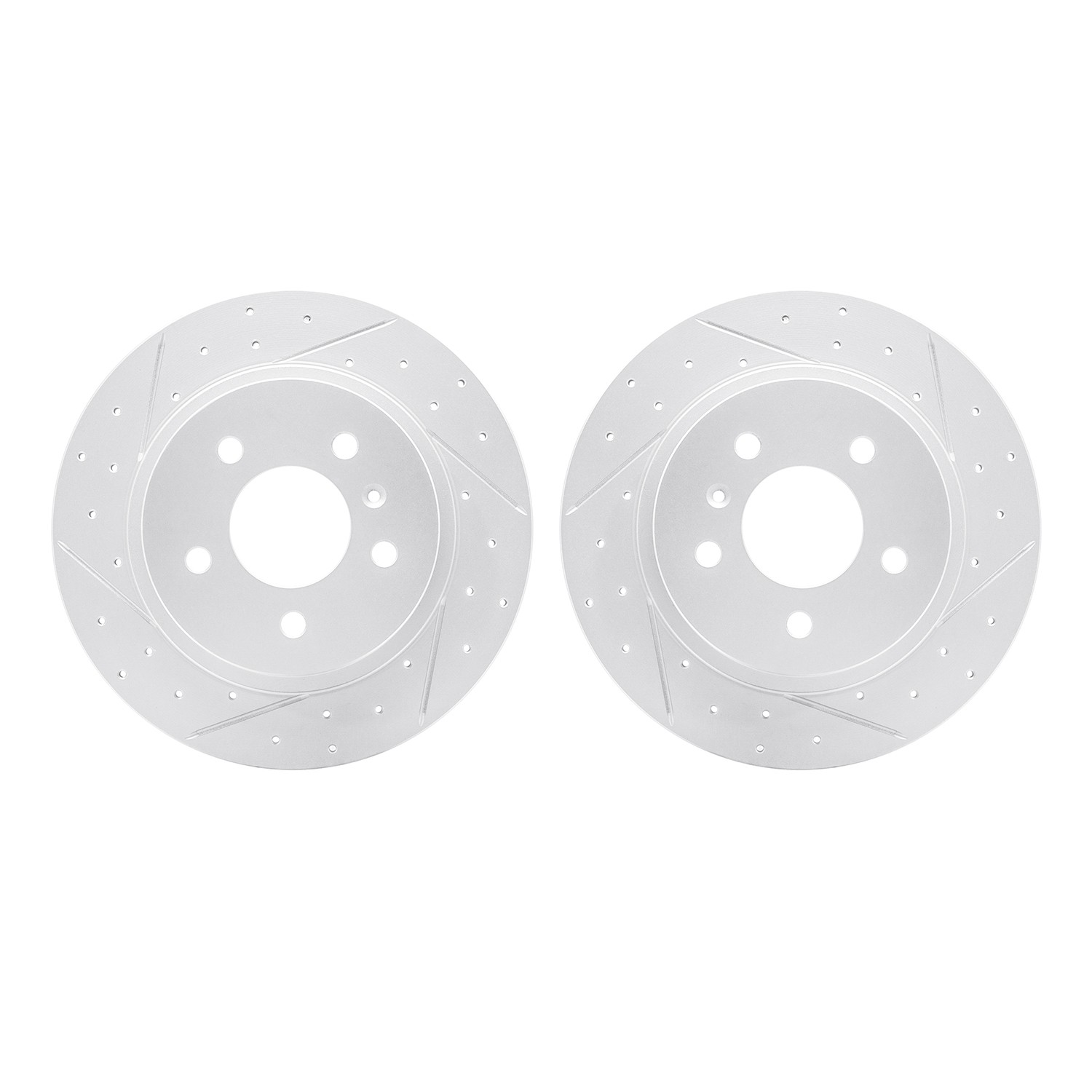 DFC Rear Drilled Slotted Brake Rotors (Set of 2) - Main Image