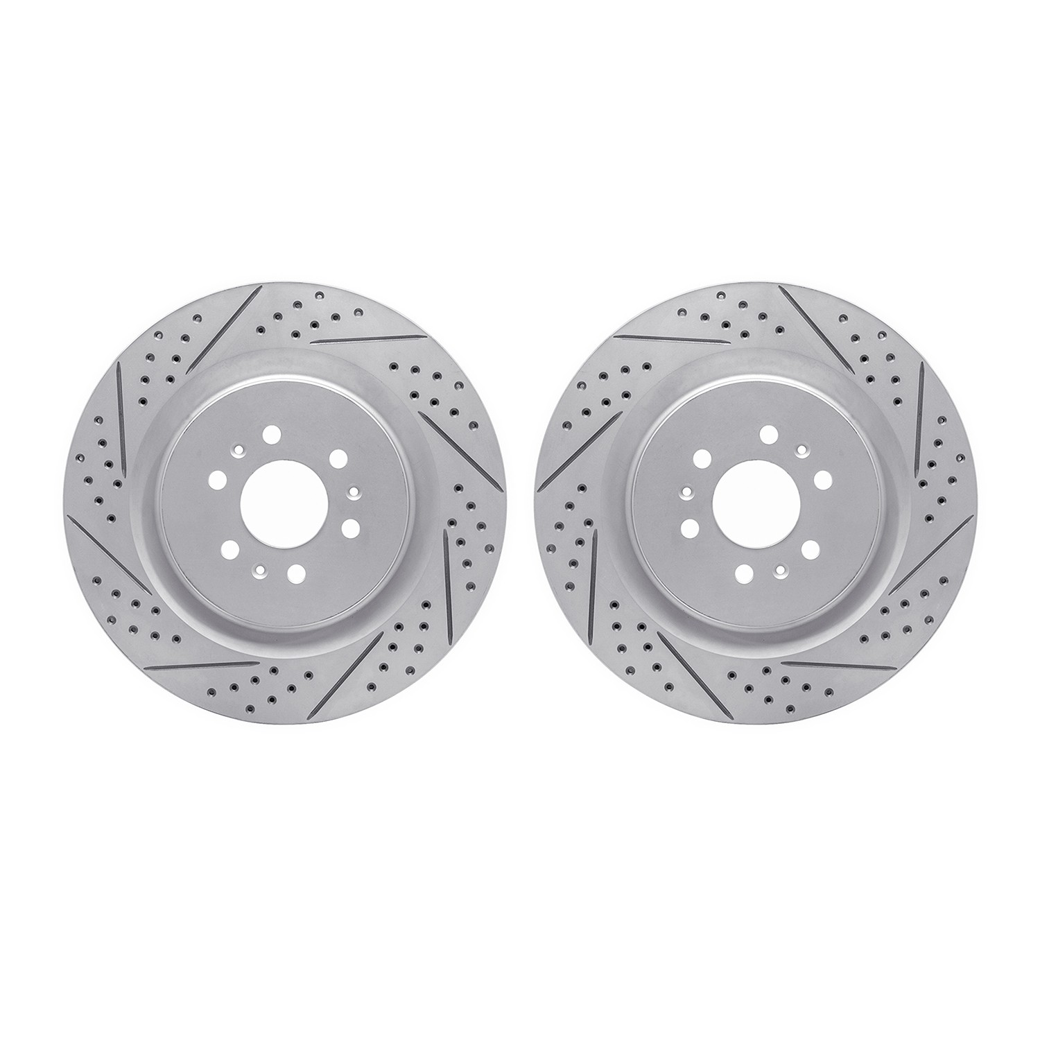 DFC Rear Drilled Slotted Brake Rotors (Set of 2) - Main Image