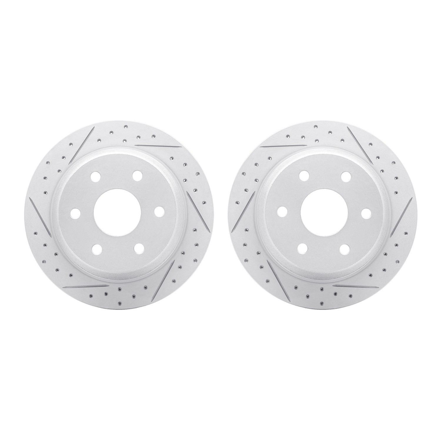 DFC Rear Drilled Slotted Brake Rotors (Set of 2) - Main Image