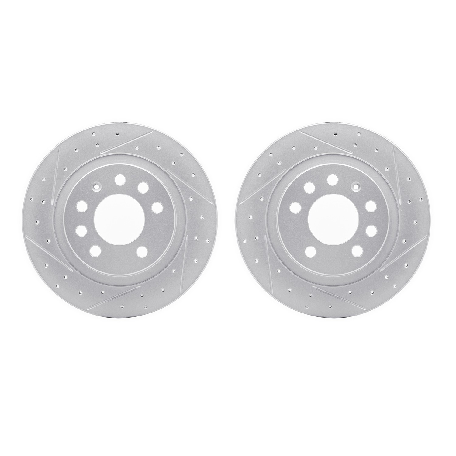 DFC Rear Drilled Slotted Brake Rotors (Set of 2) - Main Image