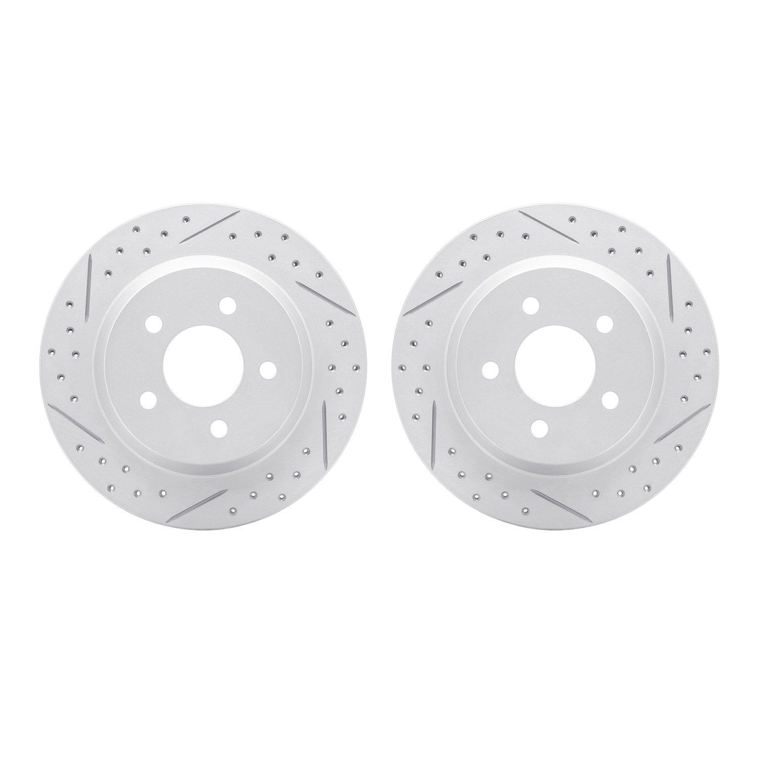 DFC Rear Drilled Slotted Brake Rotors (Set of 2) - Main Image